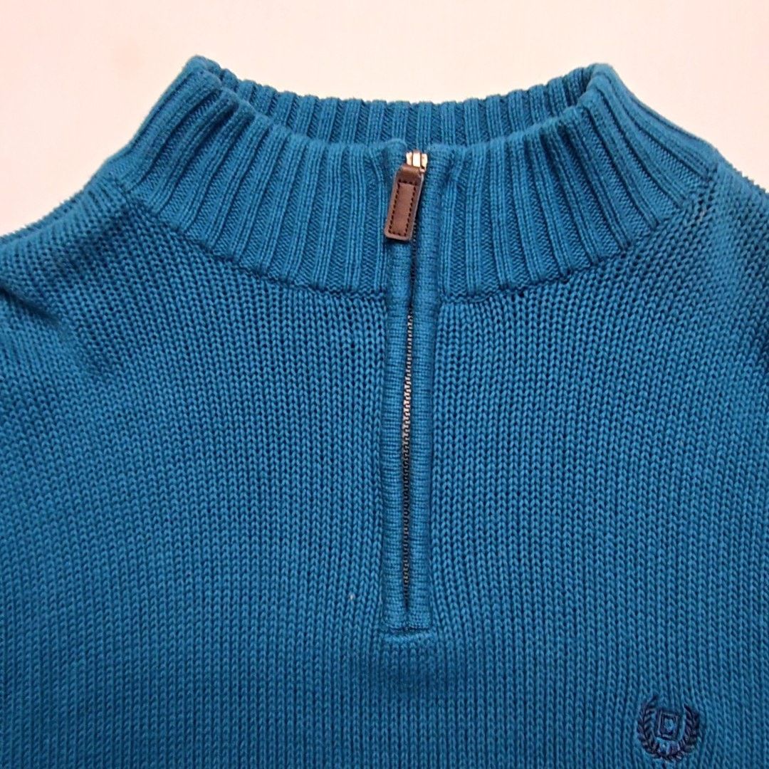 Chaps Chaps Quarter 1/4 Zip Sweater Blue Pullover XL Knitwear Size US XL / EU 56 / 4 - 7 Thumbnail