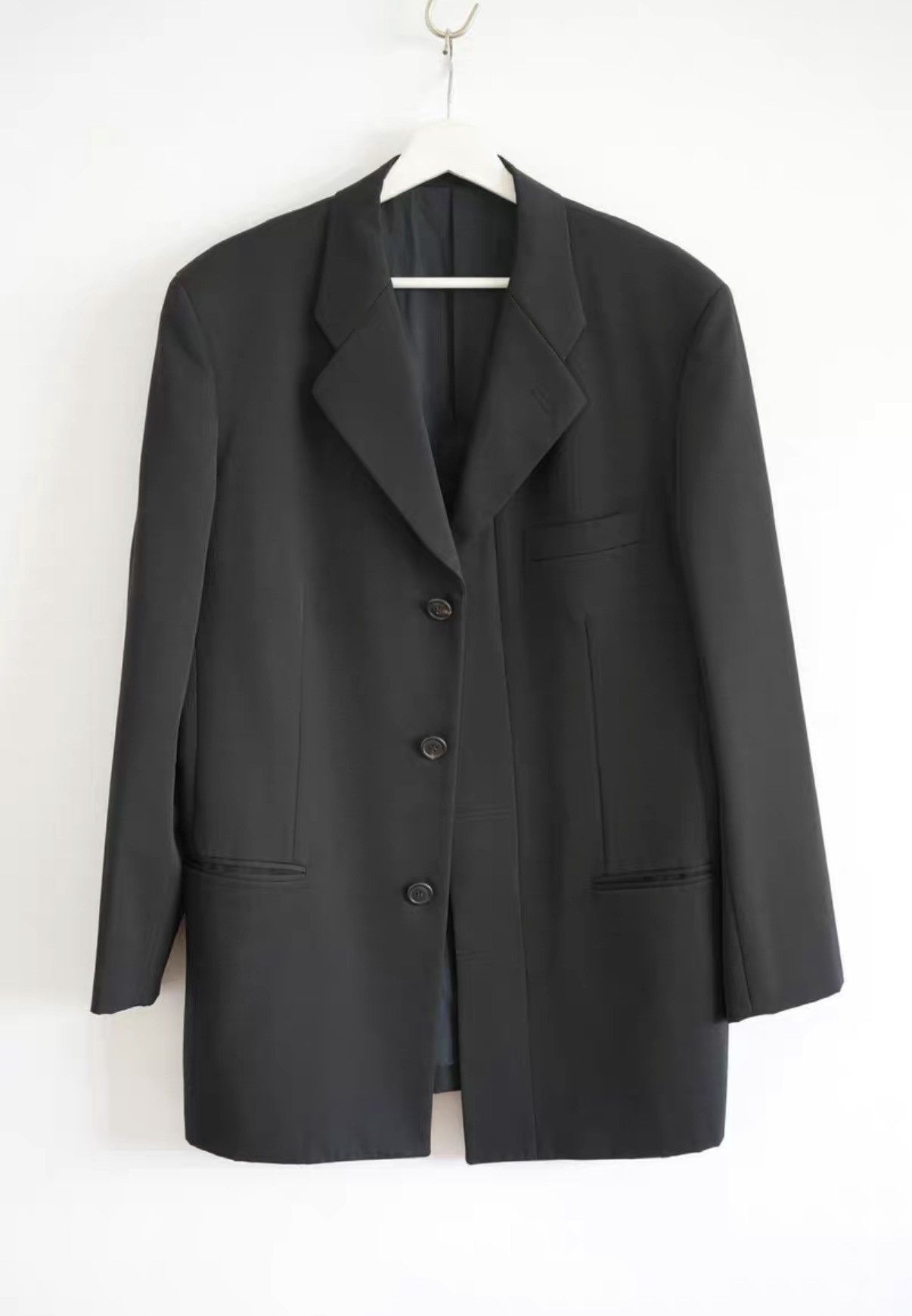 Issey Miyake Issey Miyake Men 88aw Hidden Button Wool Blazer K4 Size US L / EU 52-54 / 3 - 1 Thumbnail