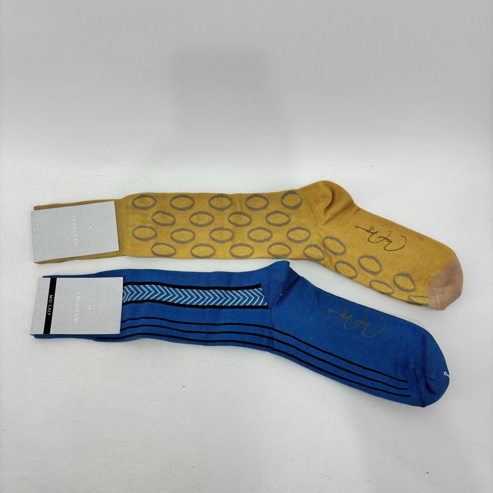 Other Vknagrani Men's Dress Socks Yellow Circles Blue Arrows OS Size ONE SIZE - 2 Thumbnail