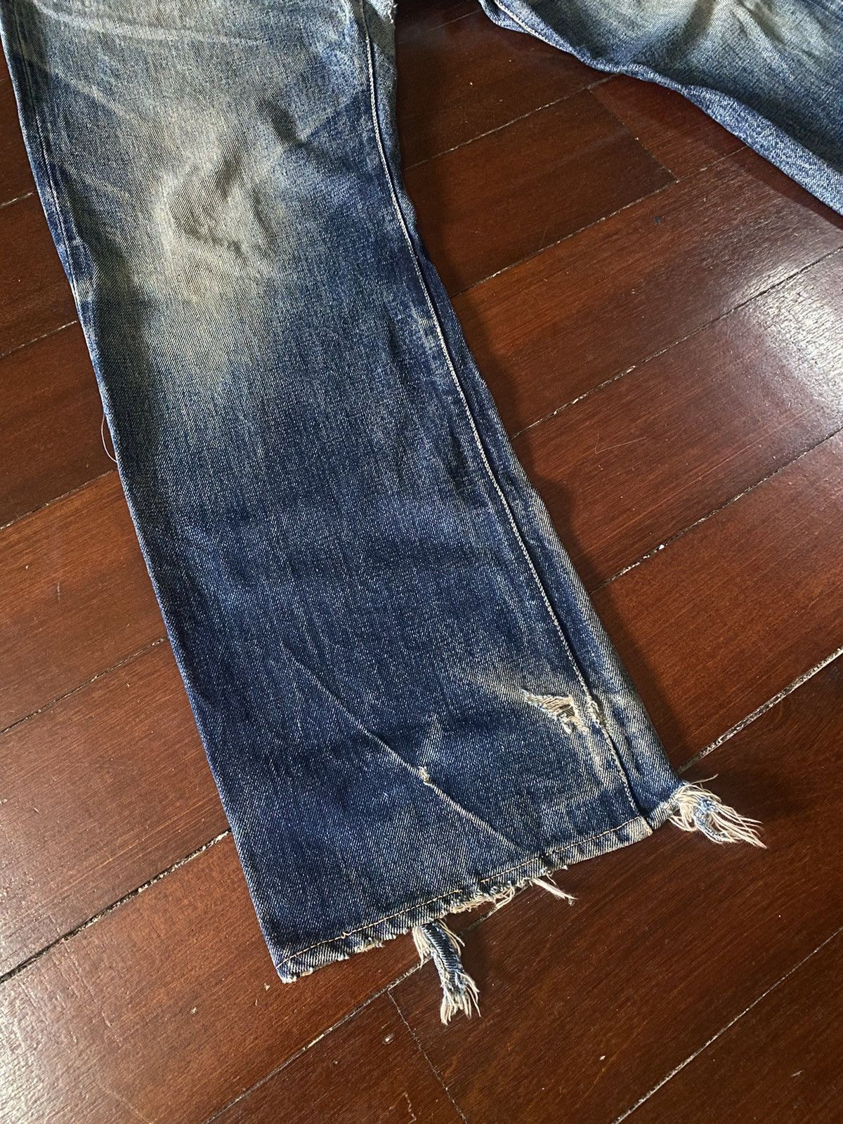 Vintage DENIME JAPAN Vintage Honeycomb Rusty distressed rework B1 Size US 31 - 6 Thumbnail