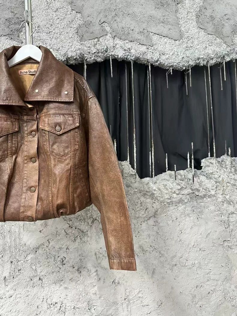 Acne Studios Acne Studios A stylish brown waxed denim jacket Size US XS / EU 42 / 0 - 4 Thumbnail