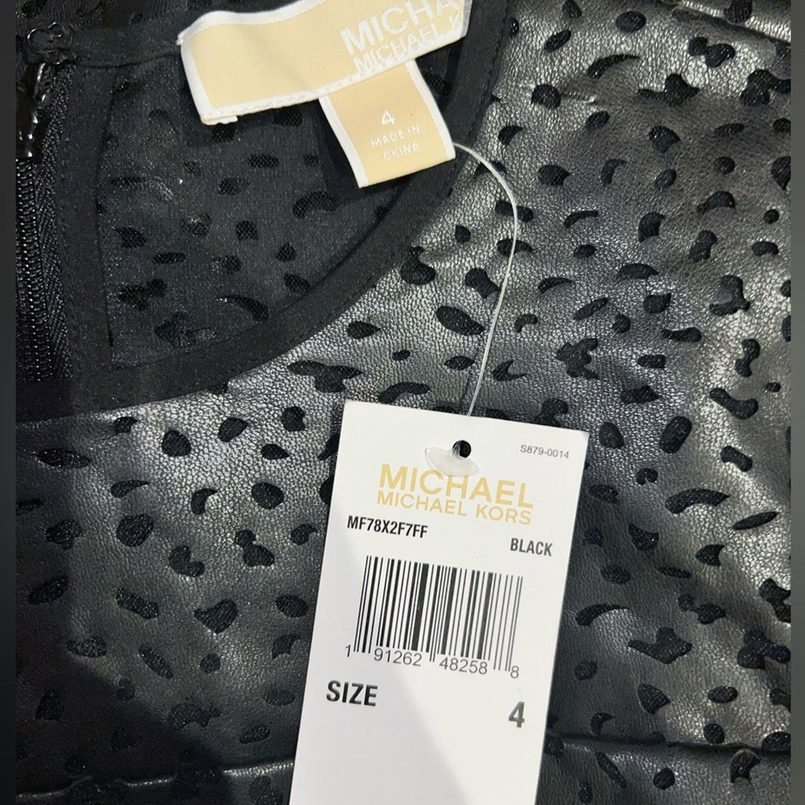 Michael Kors Michael Kors Black Dress A-Line Eyelet Trim Short Sleeve 4 Size S / US 4 / IT 40 - 14 Thumbnail
