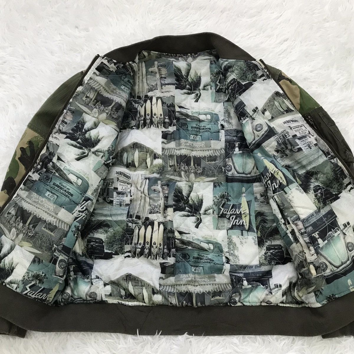 Japanese Brand Rosebud Couples Reversible Bomber Jacket (brokenzip) Size US M / EU 48-50 / 2 - 7 Thumbnail
