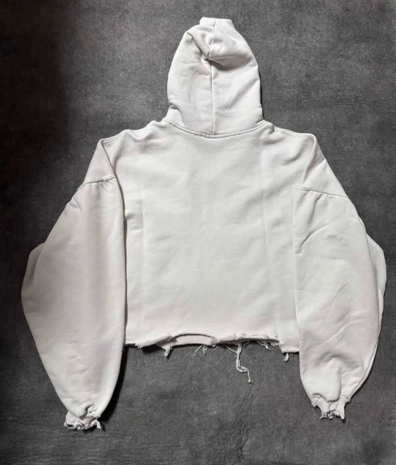 Balenciaga Balenciaga Double Ring Ski Destroyed Hem Fringe Sweatshirt Size US S / EU 44-46 / 1 - 2 Thumbnail