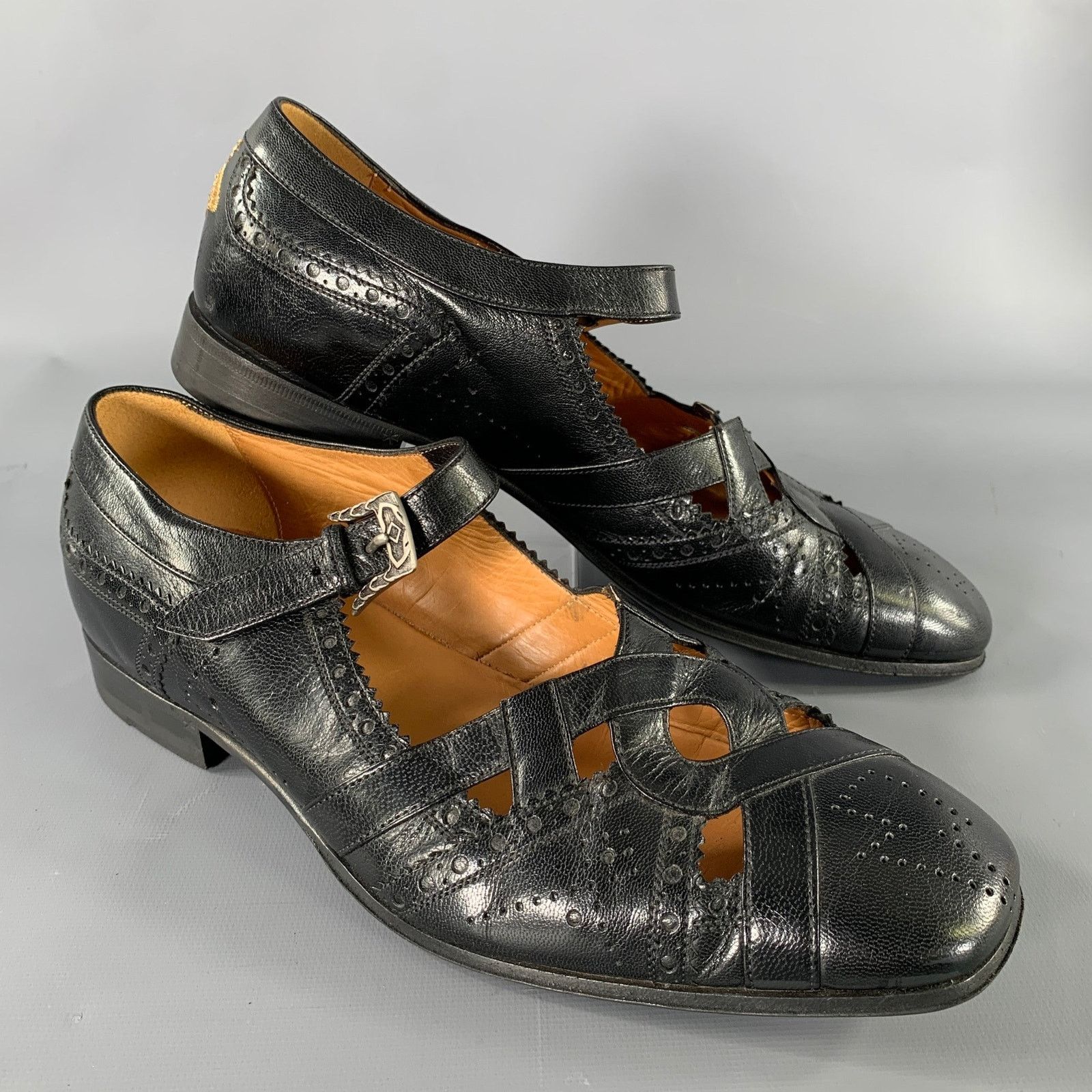 Gucci GUCCI Size 9 Black Thesis Queercore Leather Loafer Sandals Size US 9 / EU 42 - 1 Thumbnail