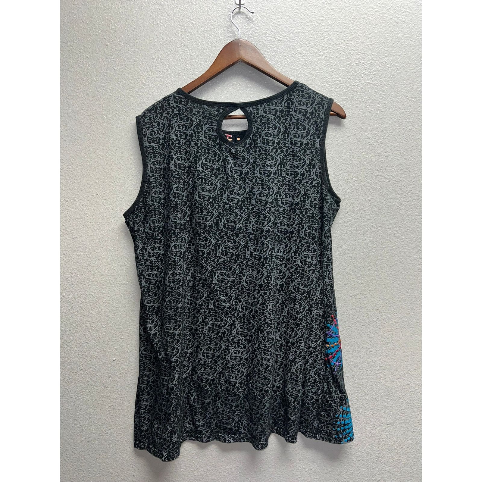 Vintage Womens Lunieva Dress Top Short Boho Bohemian Geometric XL Size XL / US 12-14 / IT 48-50 - 7 Thumbnail