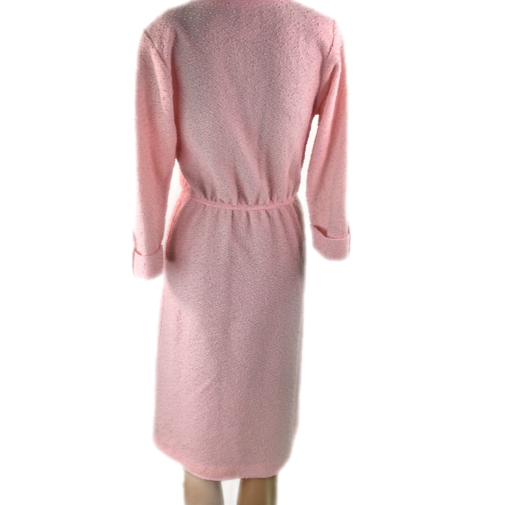 Vintage VINTAGE Leslie Fay Dress Pink Petite Size 4 Button Front Cinch Waist Midi Fit & Flare Women Size S / US 4 / IT 40 - 2 Thumbnail