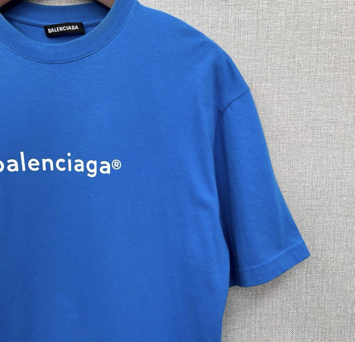 Balenciaga Balenciaga Blue Letter Print Logo Short Sleeve T-Shirt Size US XXS / EU 40 - 3 Thumbnail