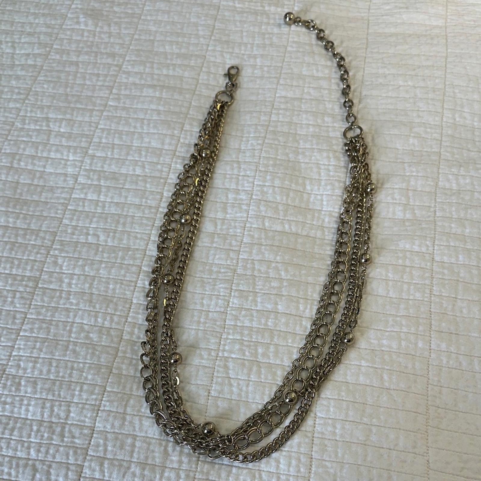 Vintage Y2K vintage Gold Tone Elegant Chain Belt EUC Adjustable Size ONE SIZE - 1 Thumbnail