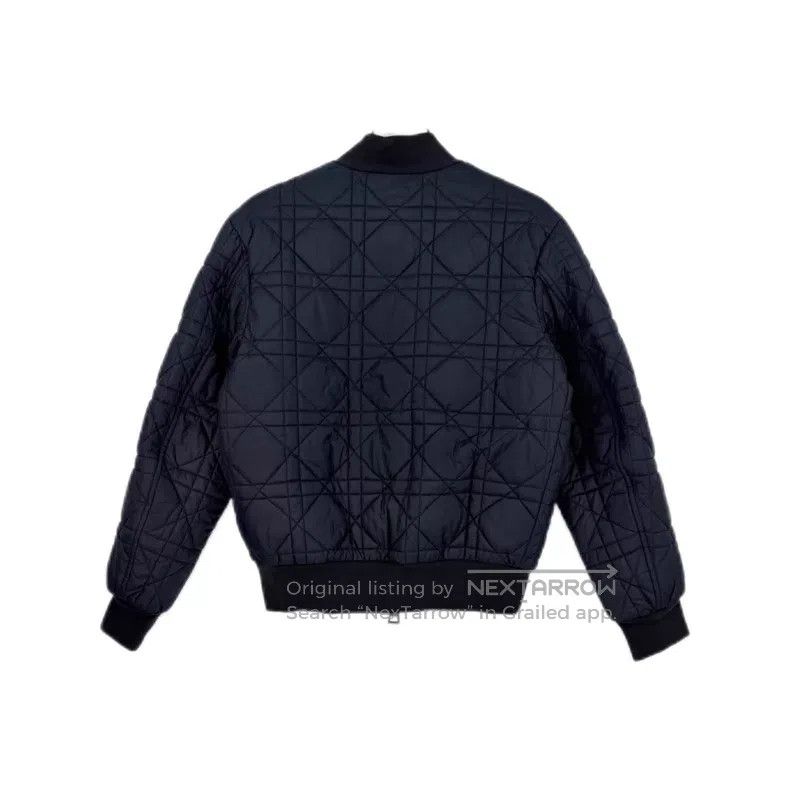 Dior Dior Black and blue embroidered bee diamond plaid down jac Size US M / EU 48-50 / 2 - 2 Thumbnail