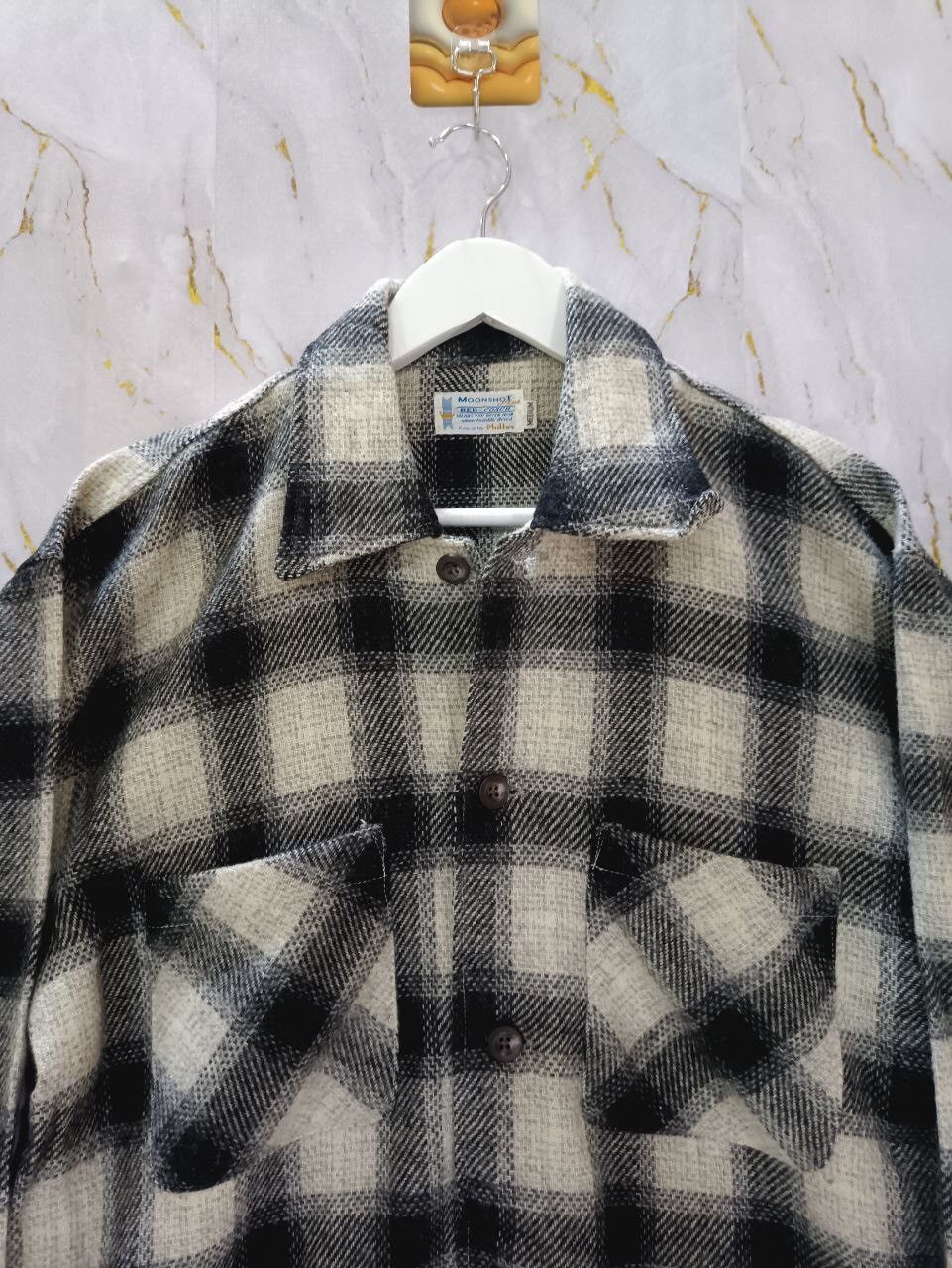 Japanese Brand × Vintage VINTAGE MOONSHOT PLAID WOOL SHIRT BUTTON UP Size US M / EU 48-50 / 2 - 6 Thumbnail