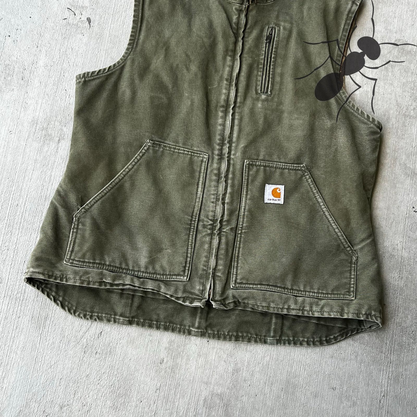 Carhartt × Vintage Carhartt WOMENS WV001 LOV green work wear vest Size US L / EU 52-54 / 3 - 3 Thumbnail