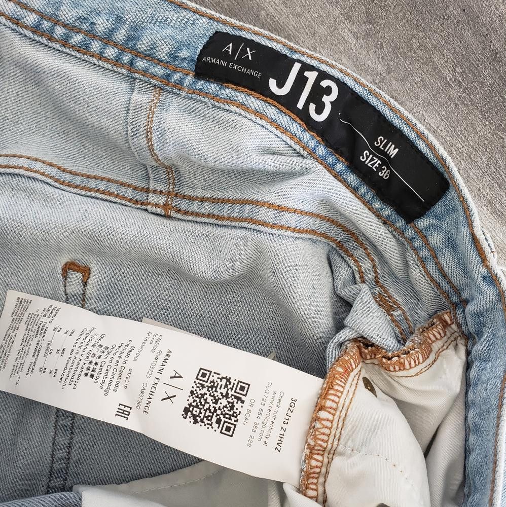 Armani Exchange Light Denim Armani Exchange J13 Slim Jean Size US 36 / EU 52 - 4 Thumbnail