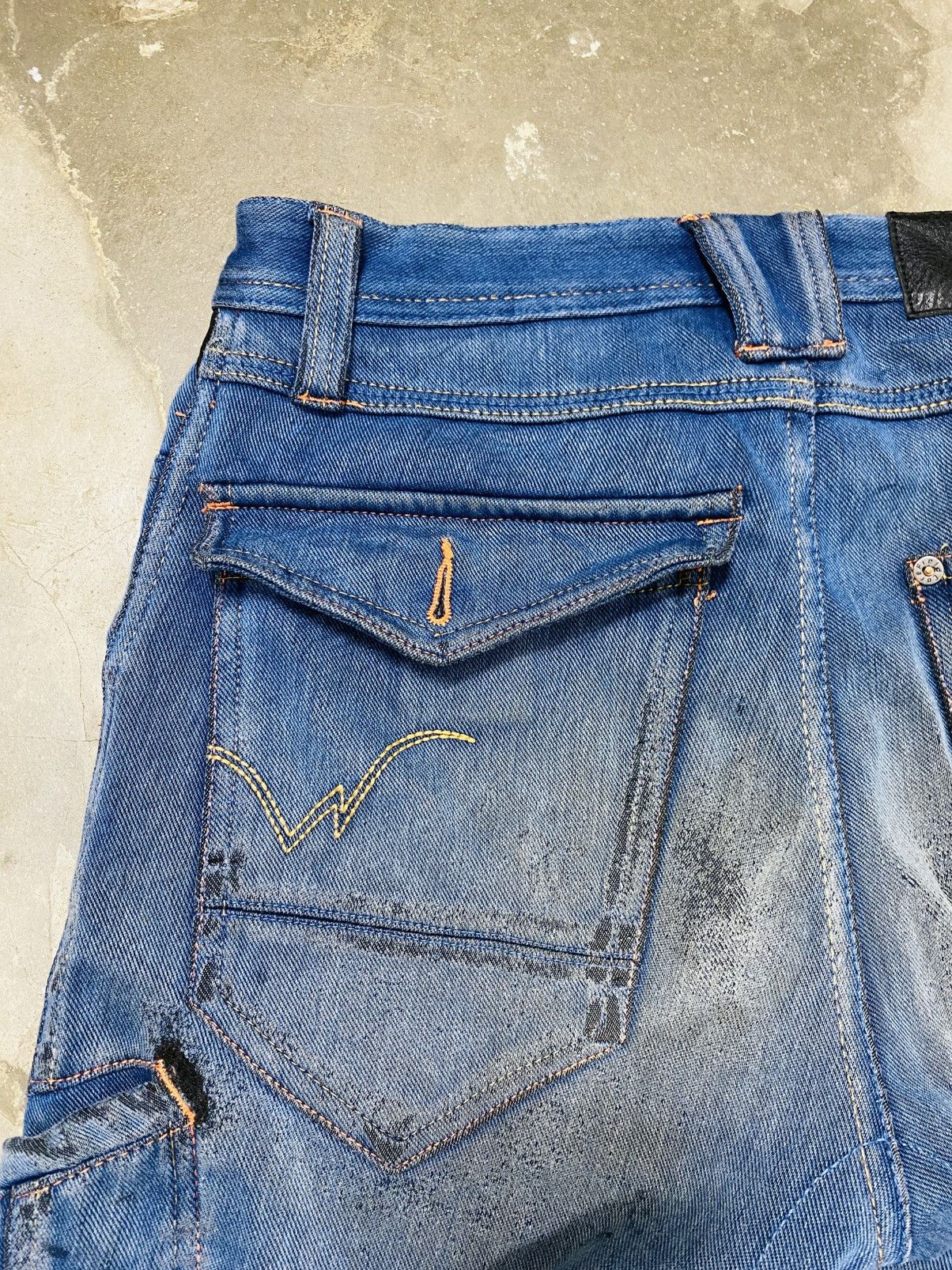 Japanese Brand Rare Fieldcore Strecthable Banana Curve Cargo Jeans Size US 30 / EU 46 - 13 Thumbnail