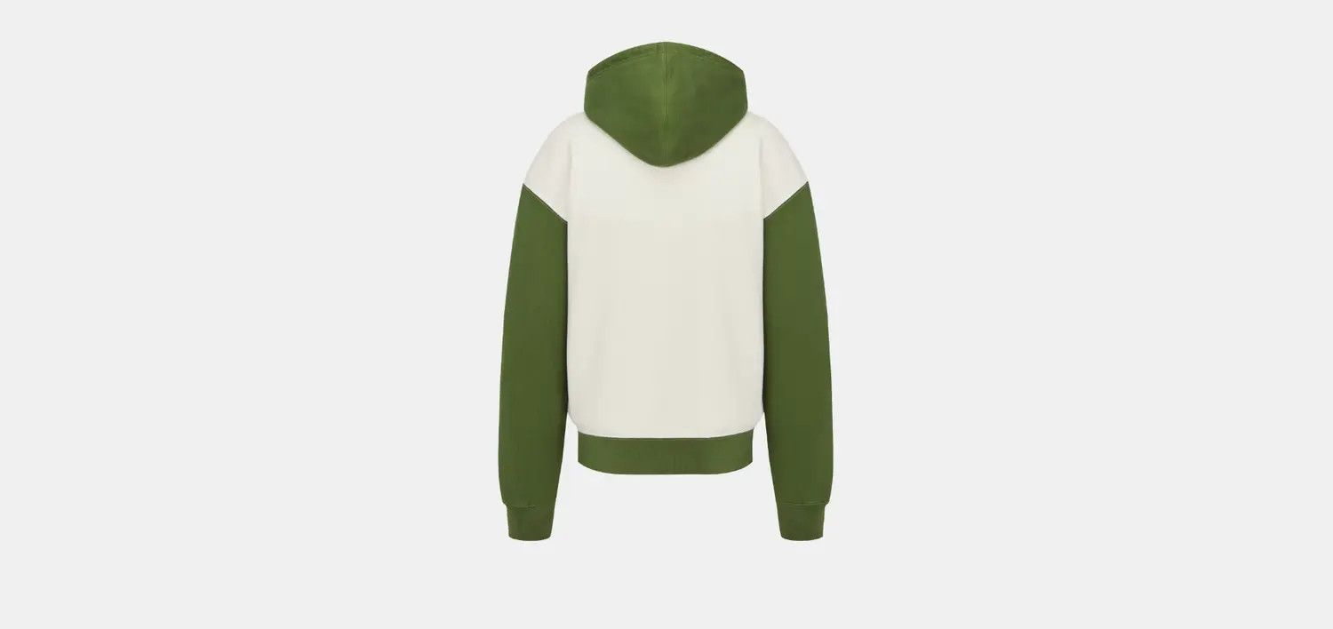 DENIM TEARS × Dior o1w1db10824 Oversized Hooded Sweatshirt in White & Green Size US M / EU 48-50 / 2 - 2 Thumbnail