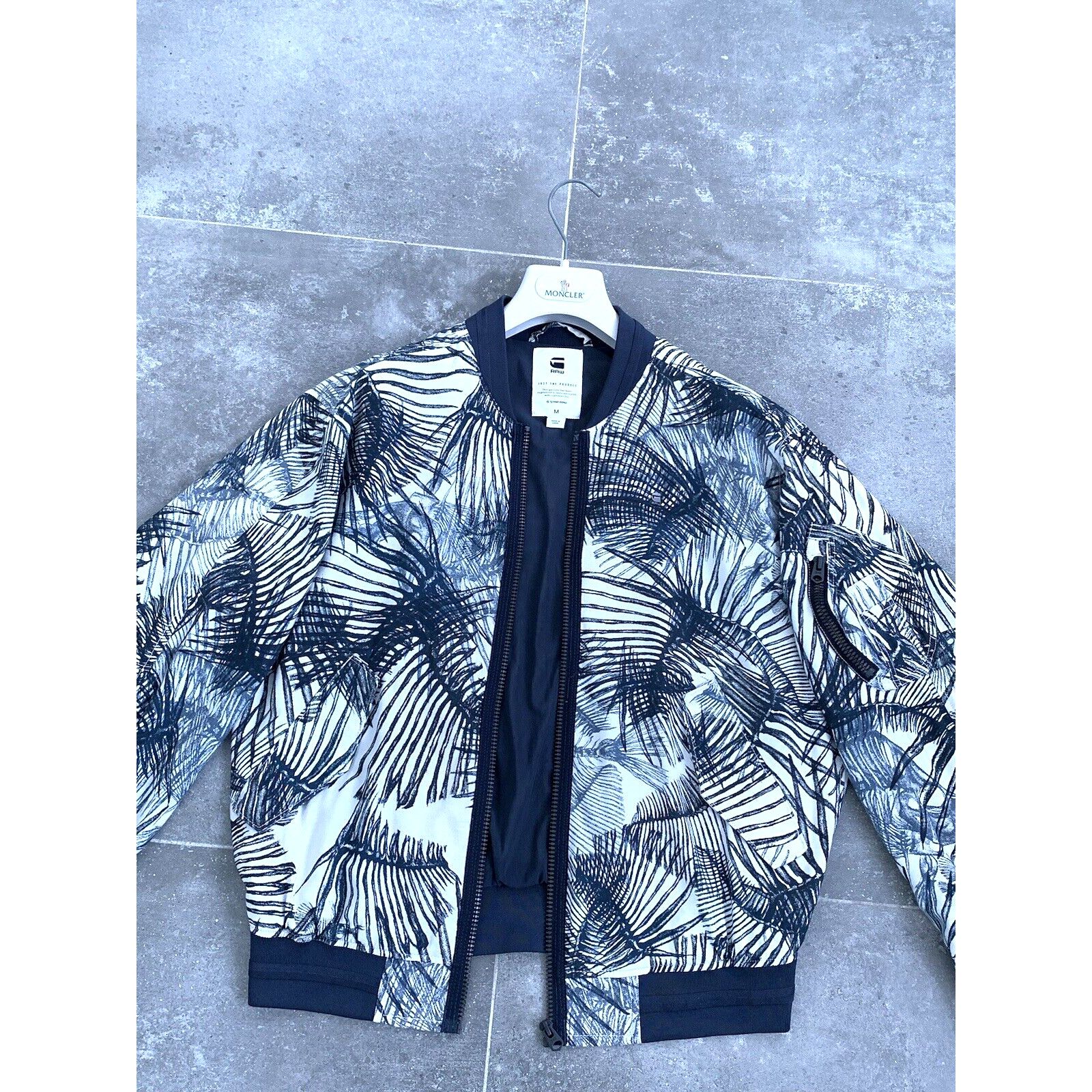 G-Star Womens G-STAR Indigo Pattern Army BF Bomber Jacket SZ M US 8 Size M / US 6-8 / IT 42-44 - 3 Thumbnail