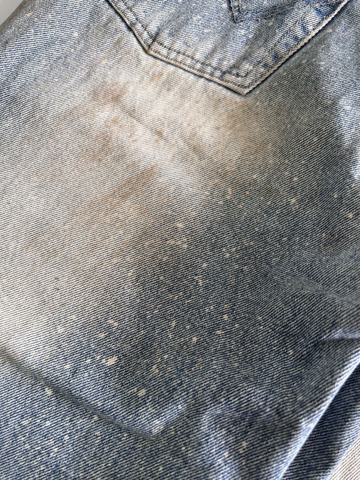 Japanese Brand × Vintage Vintage HAN DI LONG JEANS Japanese Distressed Painted Denim Size US 27 - 16 Thumbnail