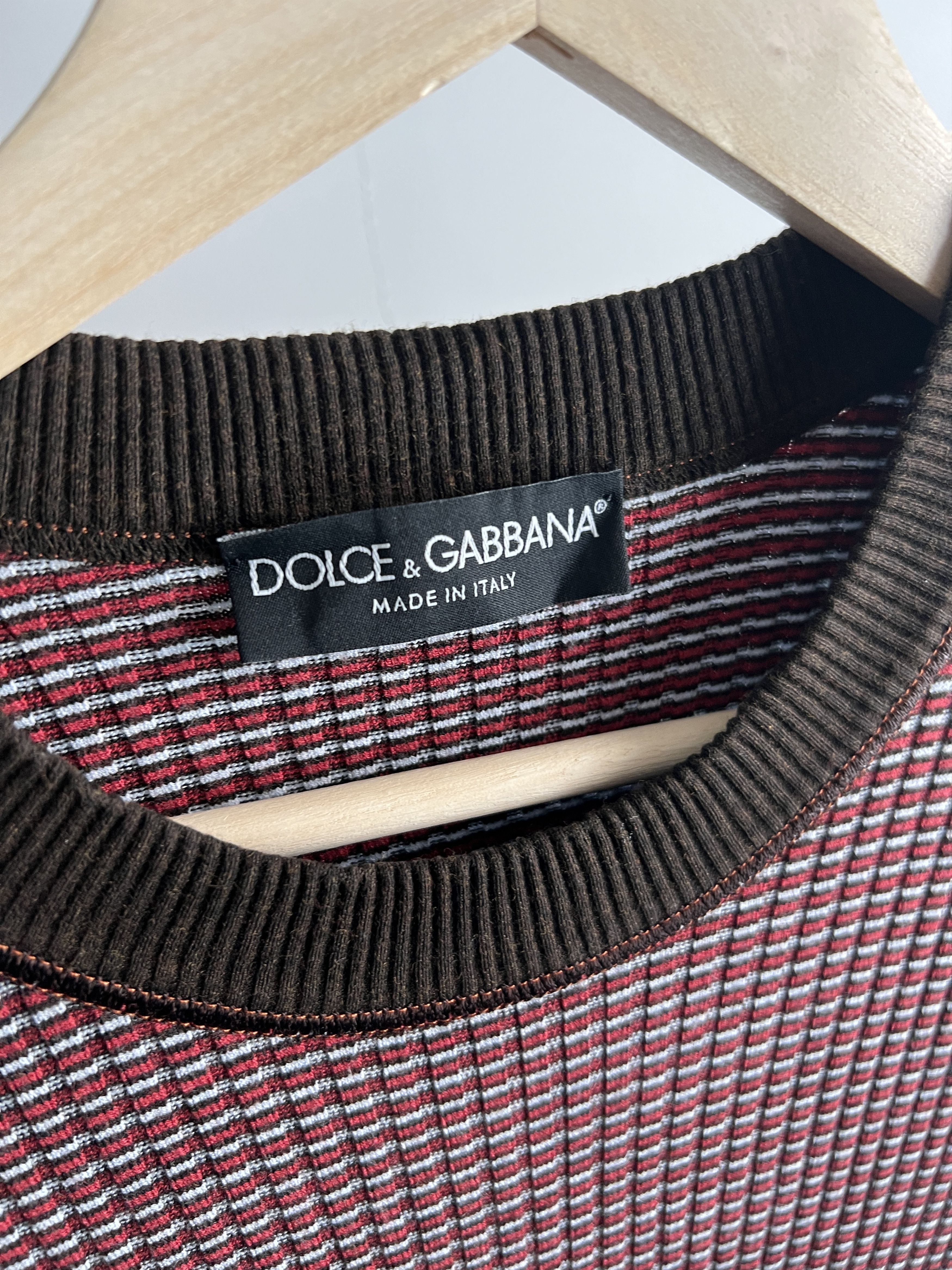 Dolce & Gabbana × Vintage Vintage 90s Doce & Gabbana Ribbed T-Shirt Archive Piece Size L / US 10 / IT 46 - 6 Thumbnail