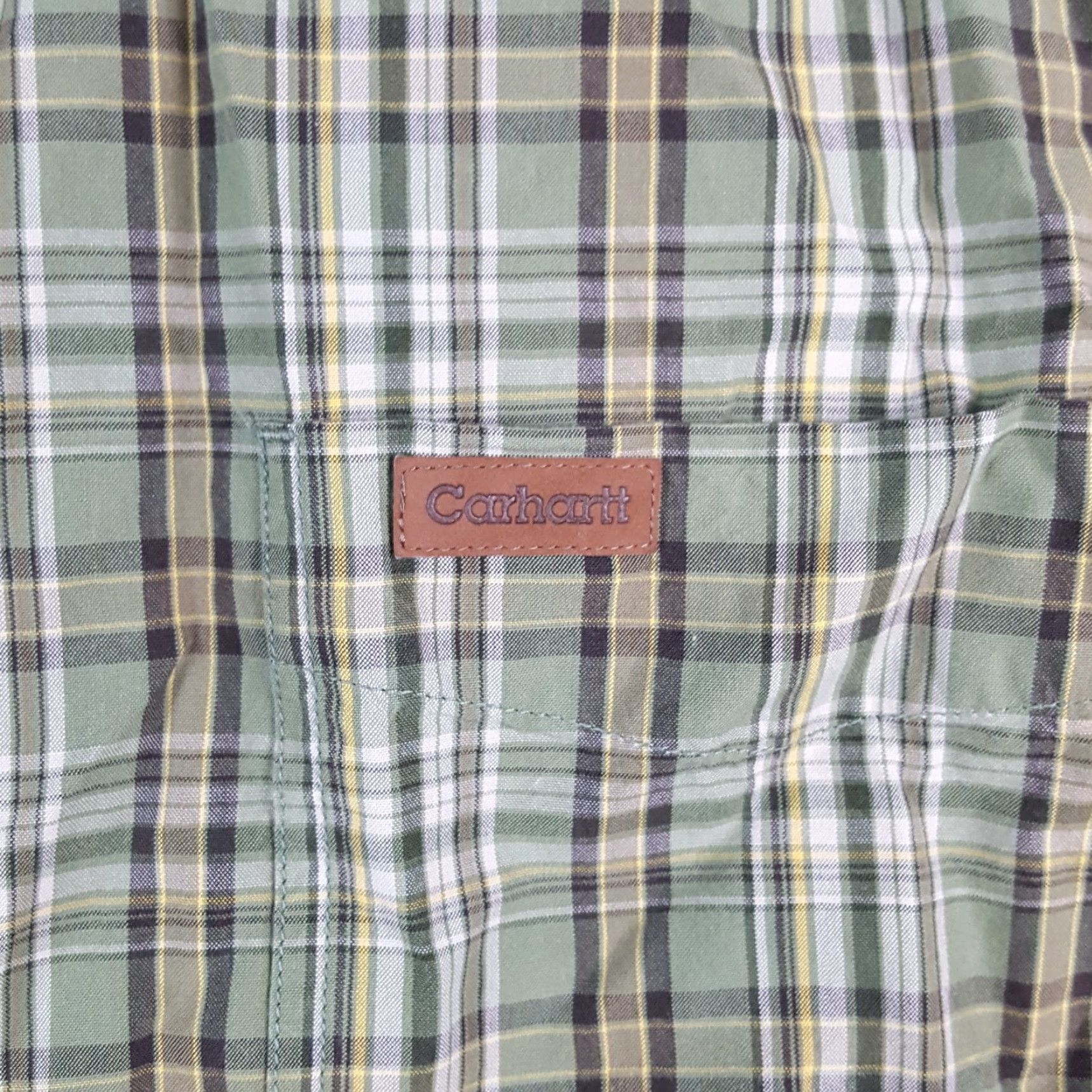 Carhartt VINTAGE Carhartt Button-Up Shirt Mens L Green Plaid Button-Down Collared Work Shirt Size US L / EU 52-54 / 3 - 4 Thumbnail
