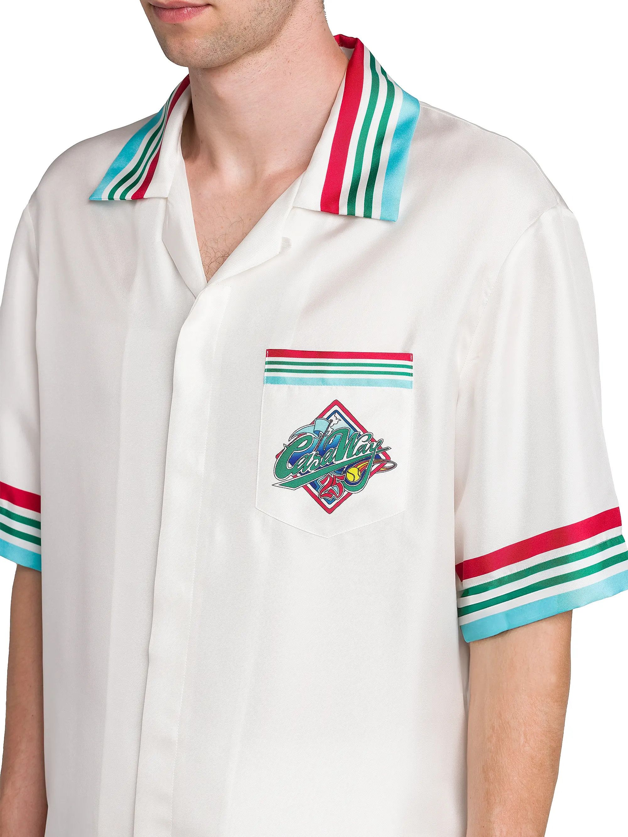 Casablanca os11x0725 Casaway Silk Cuban Collar Shirt in Multicolor Size US S / EU 44-46 / 1 - 6 Thumbnail