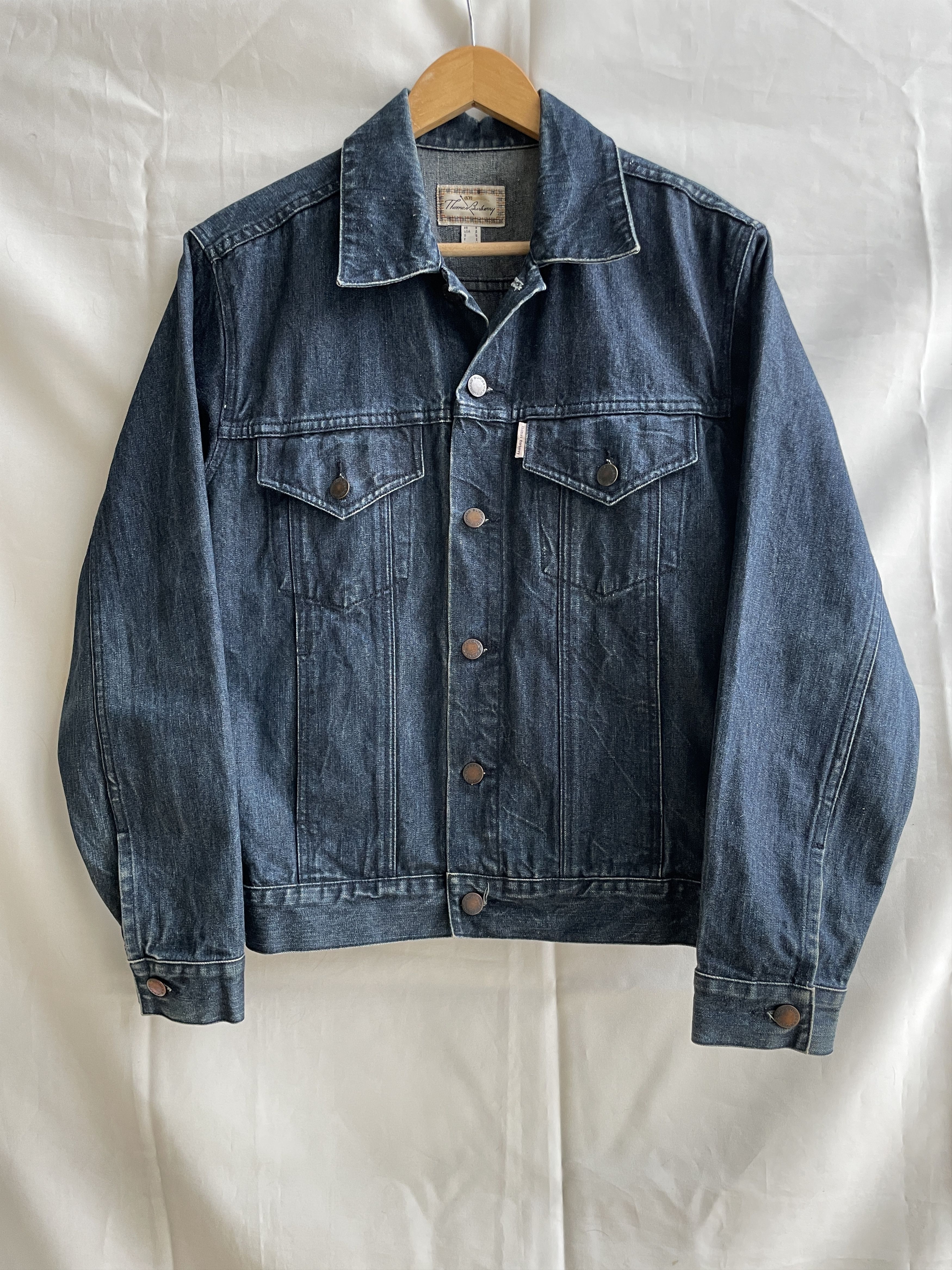 Burberry Thomas Burberry Vintage Denim Trucker Jacket Size S Size US S / EU 44-46 / 1 - 1 Thumbnail