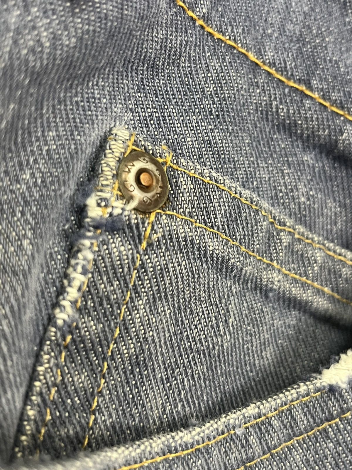 Other Great Western Garments Salvaged Denim Jeans 1950-1960 32x37 Size US 32 / EU 48 - 10 Thumbnail