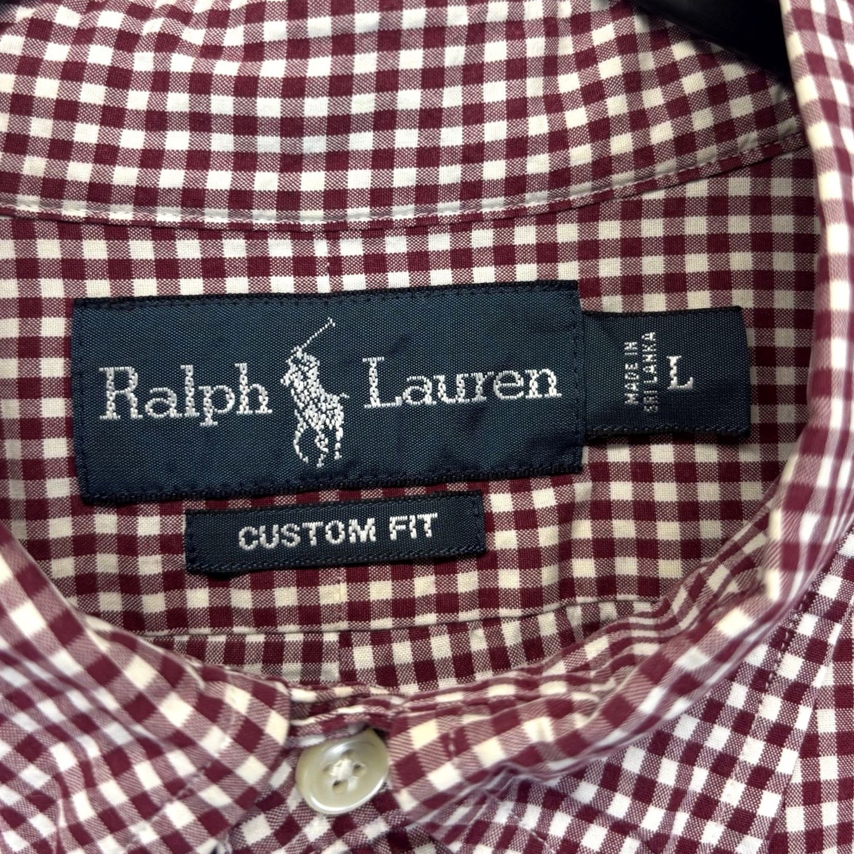 Ralph Lauren VINTAGE? No — Ralph Lauren Check Shirt Custom Fit Large Mens Red White Button Down Long Sleeve Casual Shirt Size US L / EU 52-54 / 3 - 5 Thumbnail