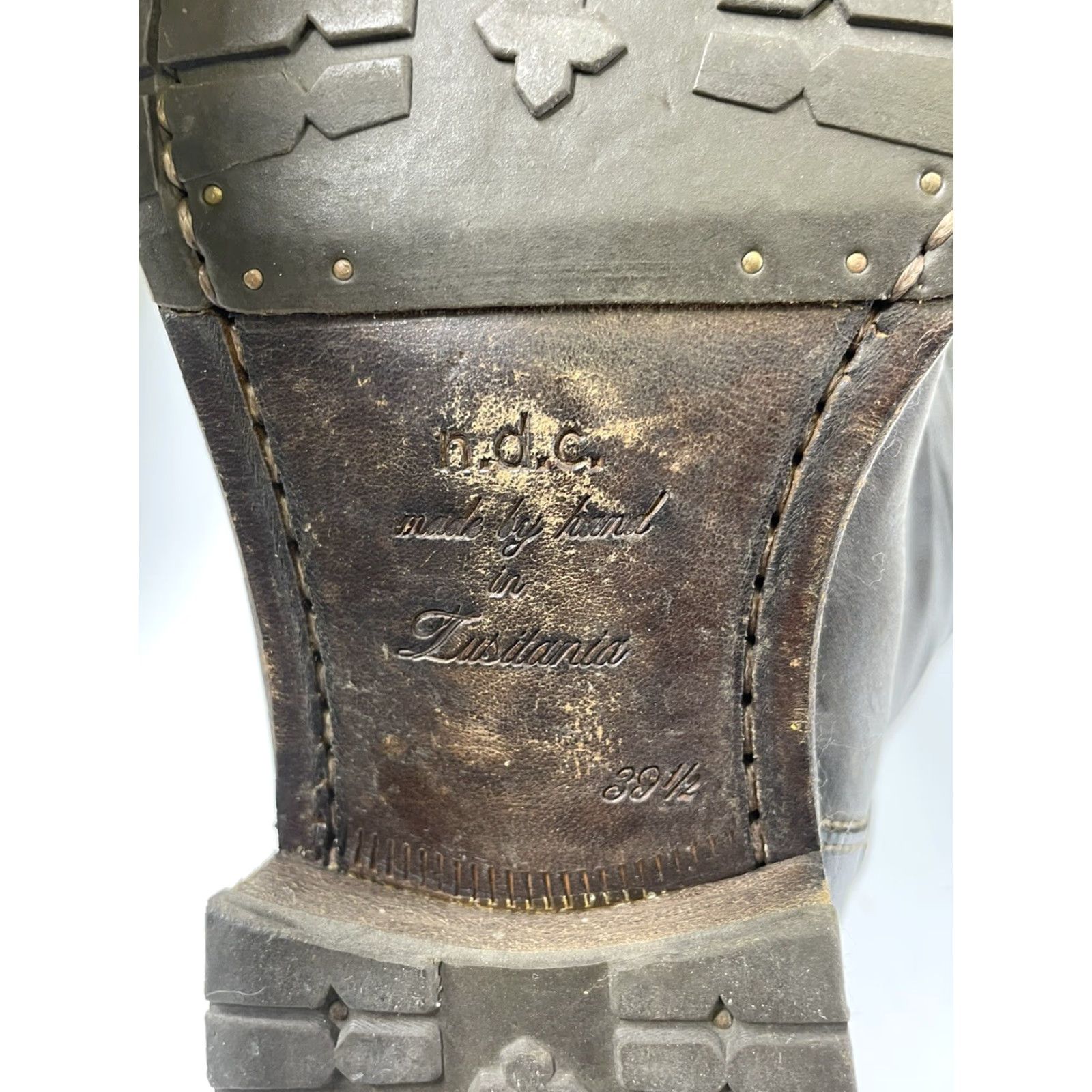 n.d.c. Made By Hand Women's Tall Leather Boots 39.5EU 9US Made in Lusitania