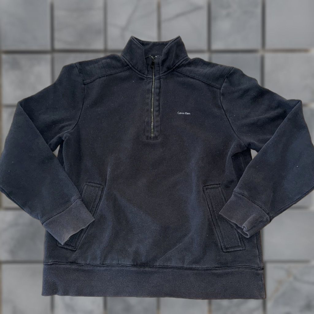 Calvin Klein Calvin Klein Sweater Men's L Black Quarter Zip Pullover Size US L / EU 52-54 / 3 - 1 Thumbnail