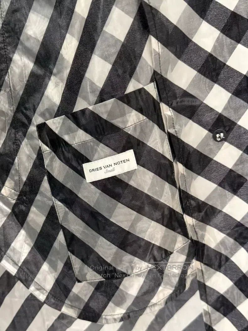 Dries Van Noten Dries Van Noten Silk Blend Striped Trench Coat Size S / US 4 / IT 40 - 4 Thumbnail