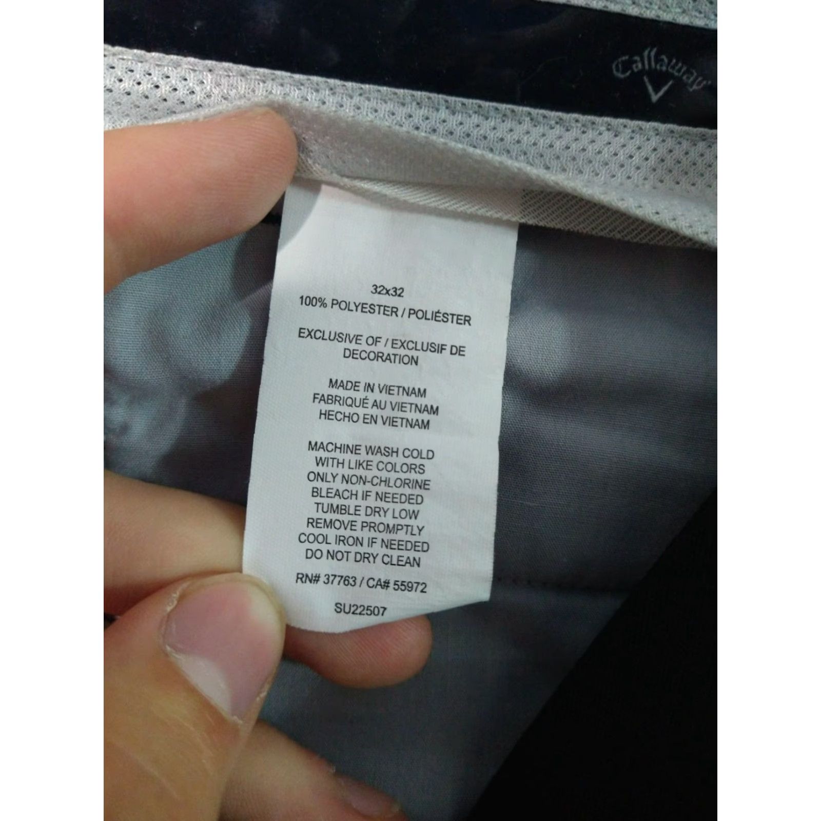 Callaway Callaway Pants 32x32 Black Chino Performance Stretch Straight Leg Mens Size US 32 / EU 48 - 7 Thumbnail