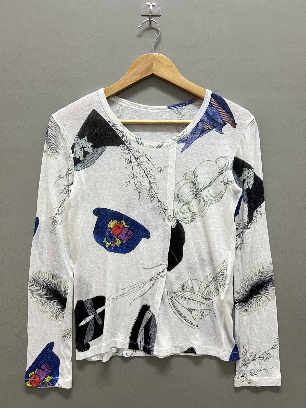 【ヨウジヤマモト】ASYMMETRICAL L/S T-SHIRT Y's × Yohji Yamamoto 💥 2000's Y's Asymmetrical L/s T-shirt