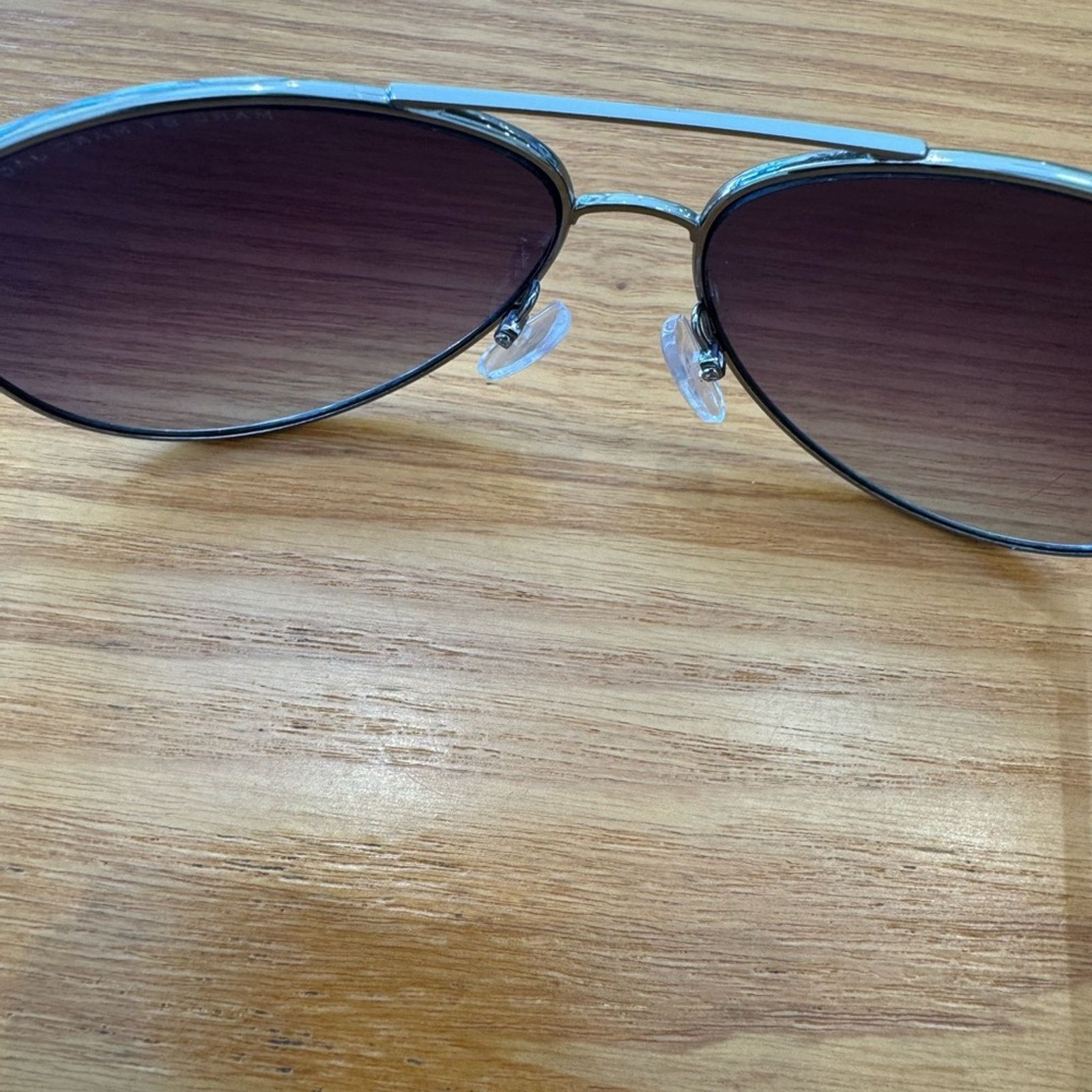 Marc by Marc Jacobs Marc By Marc‎ Jacobs Black and Purple Aviator Sunglasses Size ONE SIZE - 11 Thumbnail