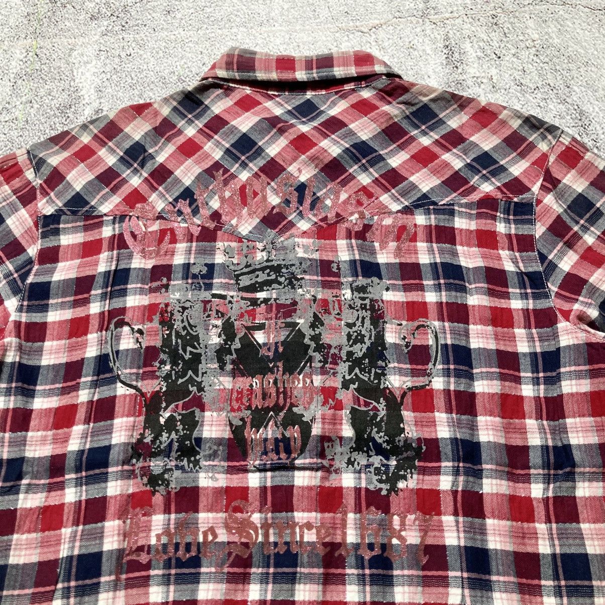Japanese Brand 2000s Corn Flake Poem Logo Western Plaid Shirt Button Up Size US L / EU 52-54 / 3 - 4 Thumbnail