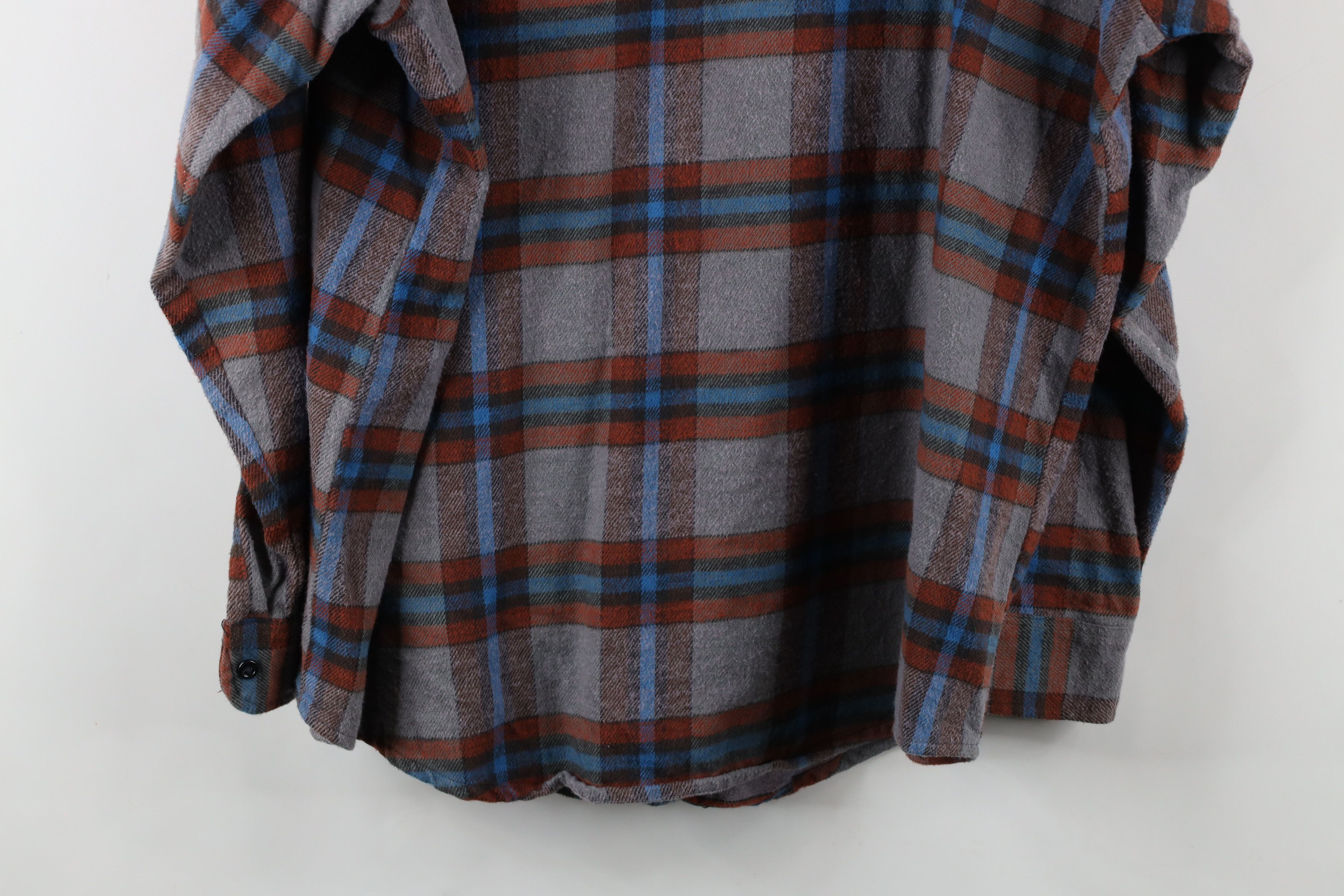 Vintage Vintage 70s Streetwear Heavyweight Flannel Button Shirt USA Size US XXL / EU 58 / 5 - 12 Thumbnail