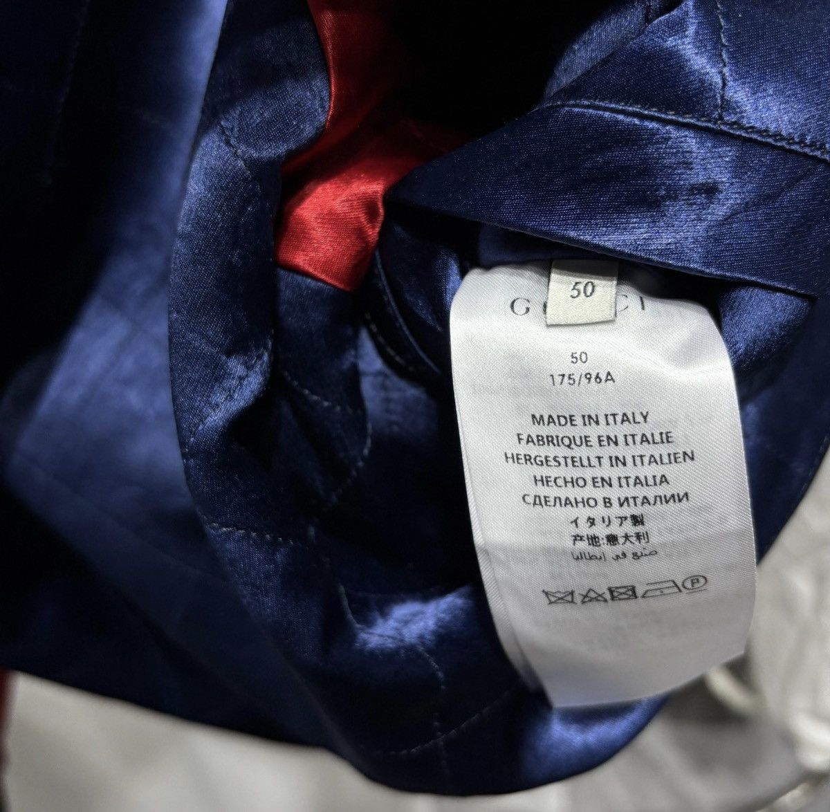 Gucci Gucci Bicolor Silk Logo Jacket Sz.50 Size US M / EU 48-50 / 2 - 8 Thumbnail