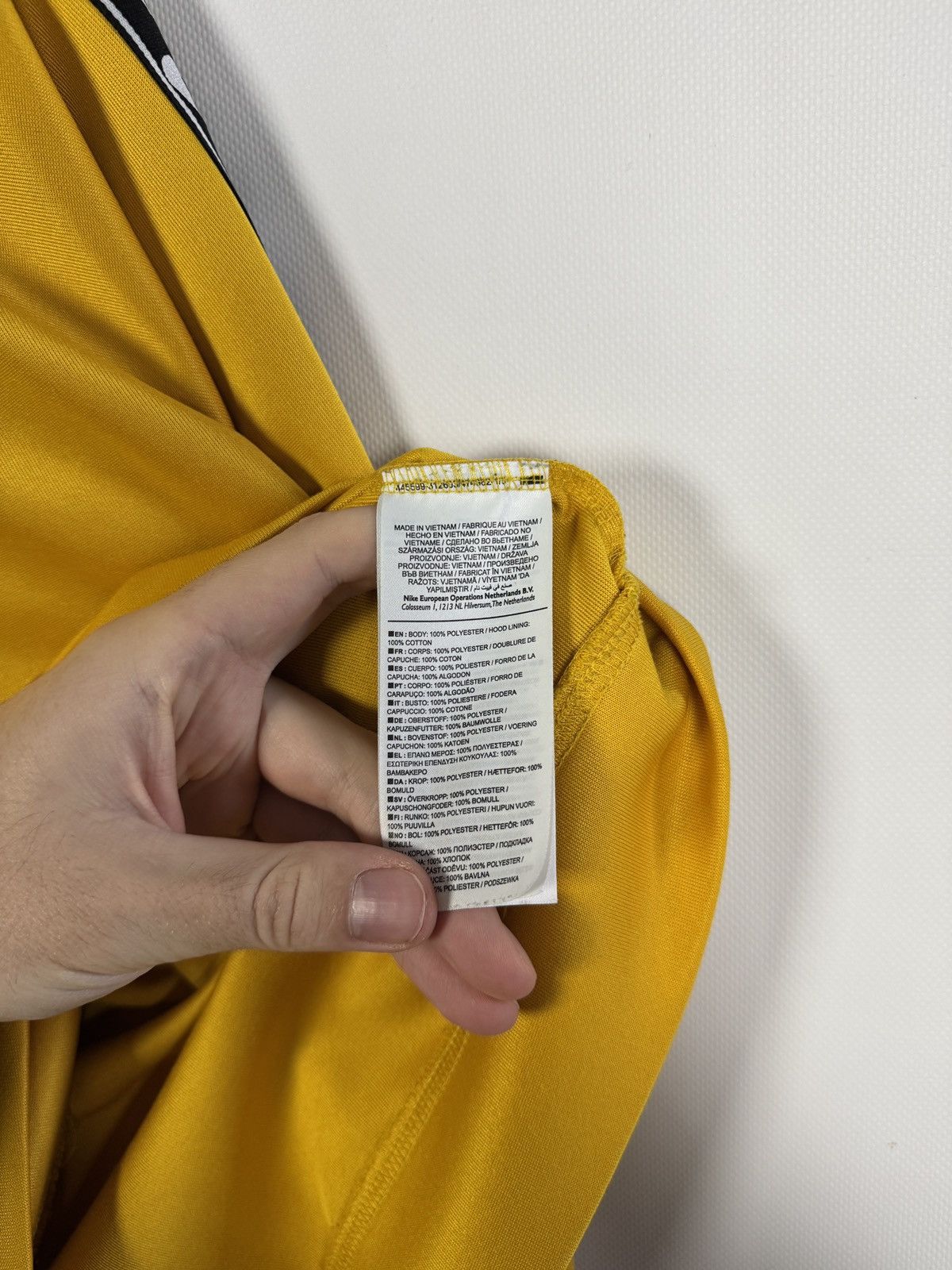 Nike Nike Tape Poly Over The Head Hoodie Swoosh Logo Yellow Small Size S / US 4 / IT 40 - 9 Thumbnail