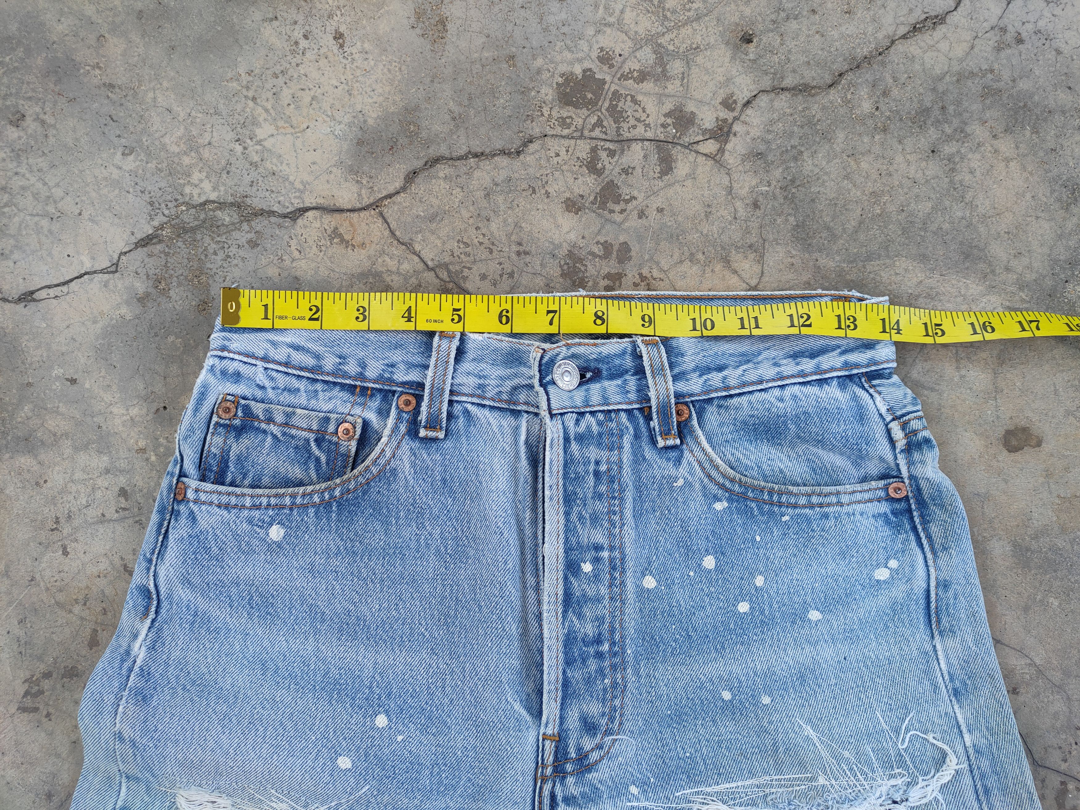 VINTAGE LEVI'S 501 92s USA FADED RIPPED JEANS DENIM PANTS