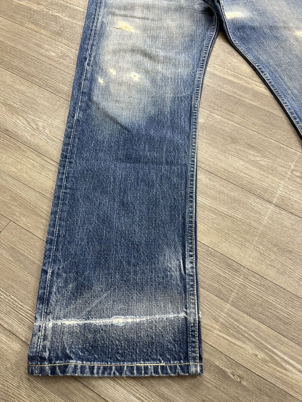 Levi's Vintage Clothing 🇹🇷1990s Vintage Levis 501 Distressed 34x30 Straight Leg Jeans Size US 34 / EU 50 - 3 Thumbnail