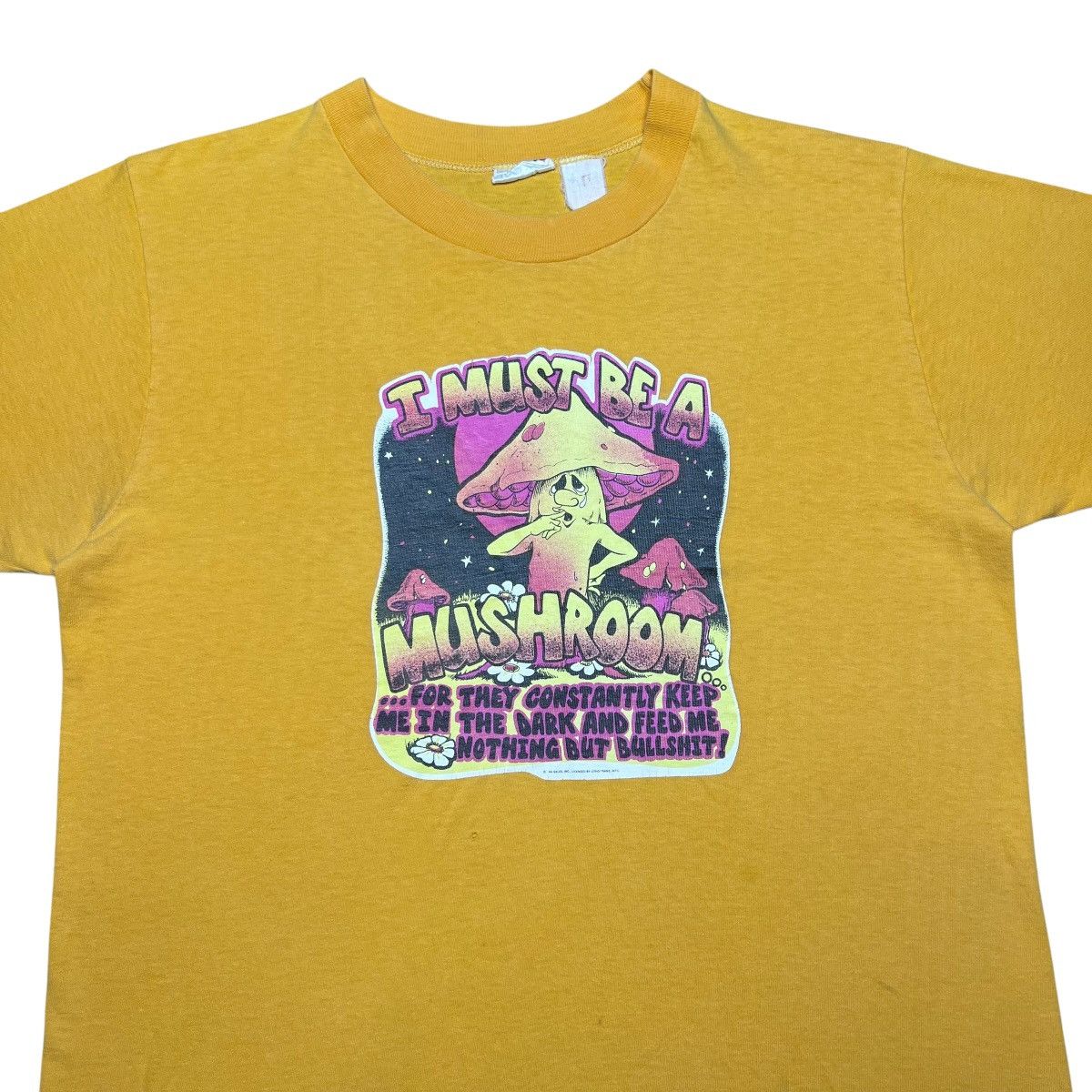 Other Vintage 70s I Must Be A Mushroom Magic Mushroom Graphic Tee Size US L / EU 52-54 / 3 - 5 Thumbnail