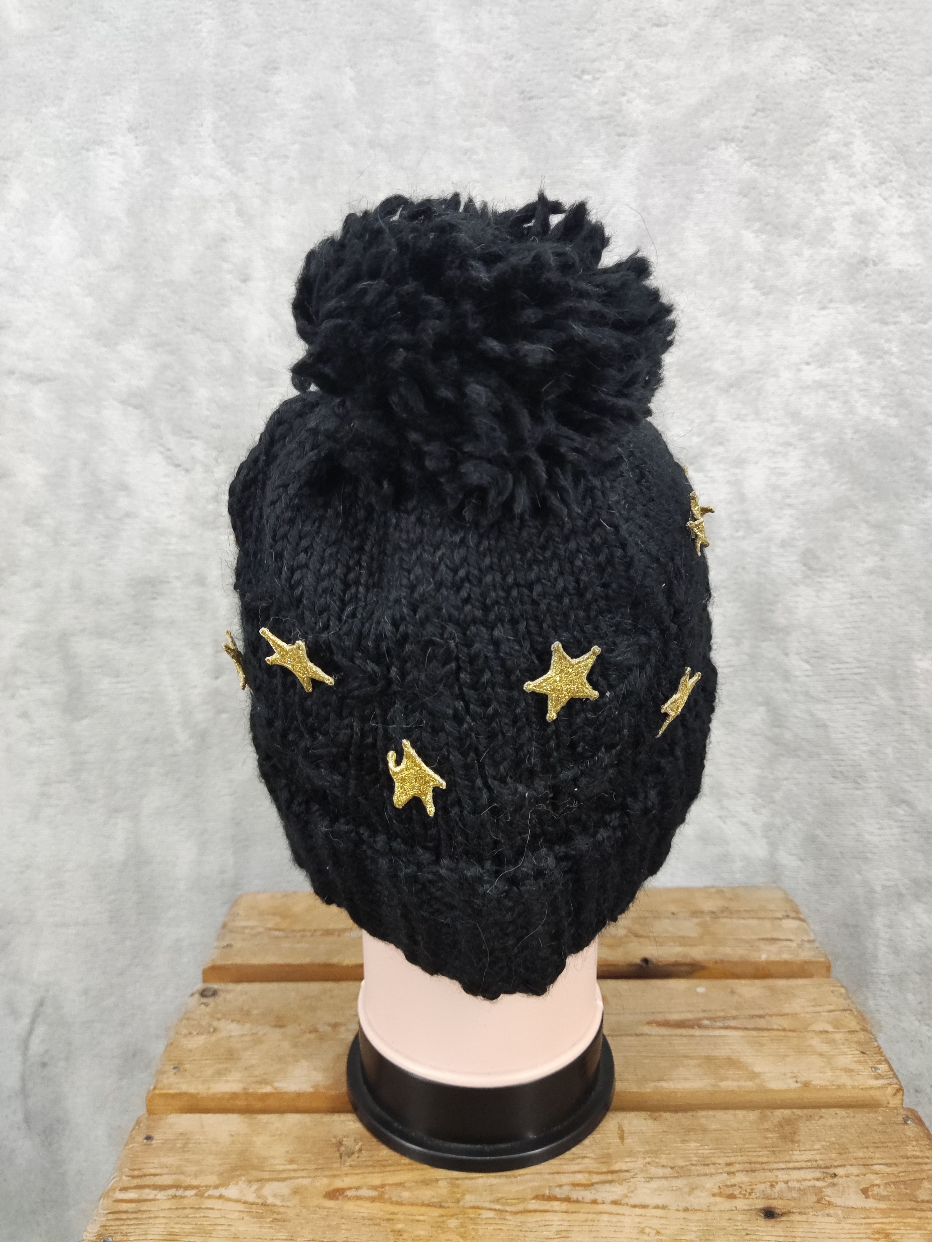 CA4LA Japanese Brand Ca4la Black Crochet Beanie Hat Size ONE SIZE - 6 Thumbnail