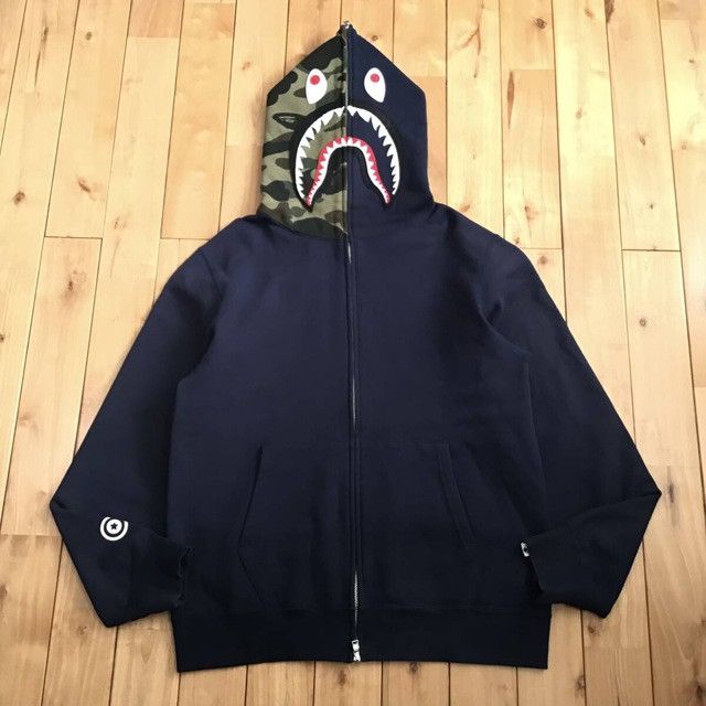 Bape BAPE camo x navy shark full zip hoodie a bathing ape Size US XL / EU 56 / 4 - 1 Thumbnail