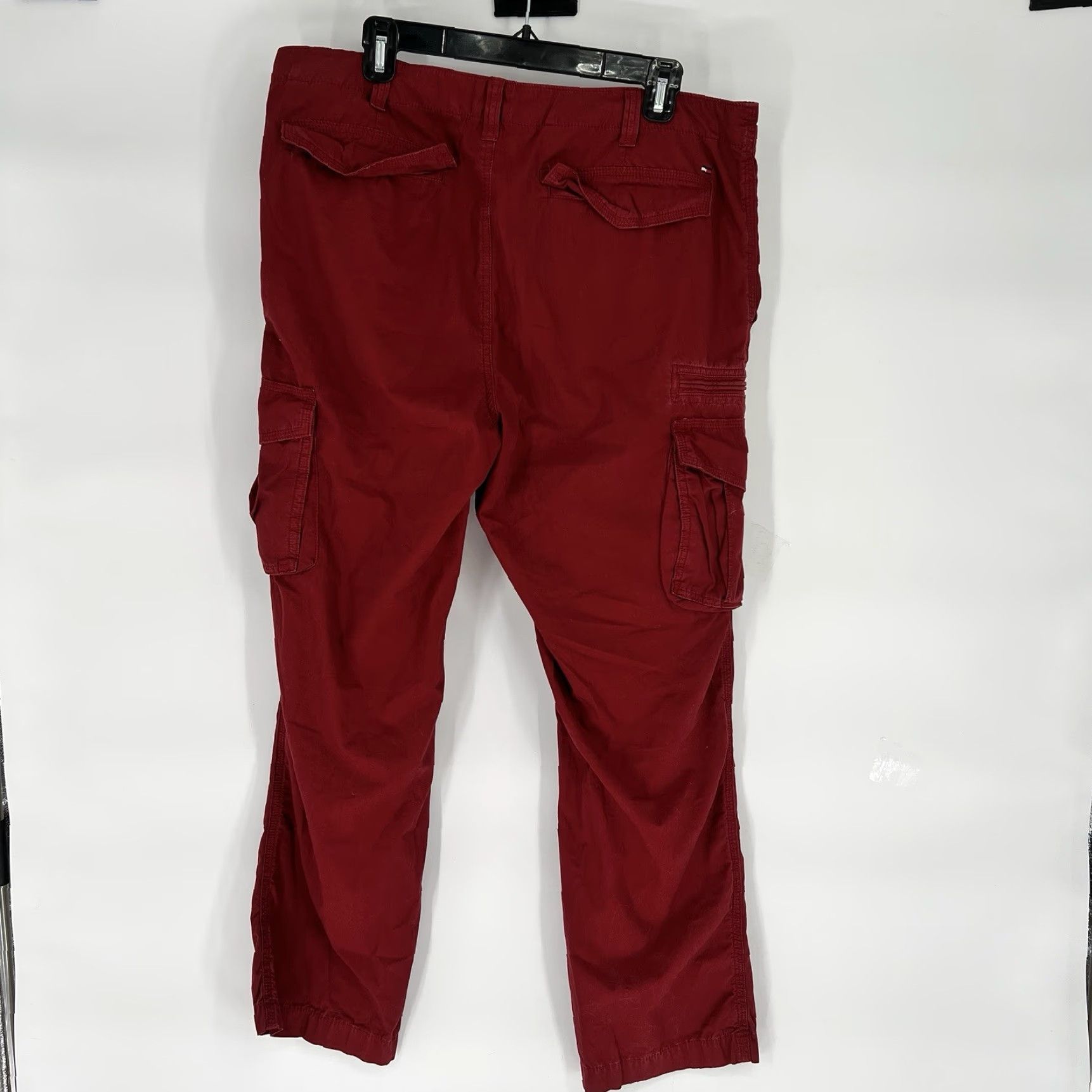 Tommy Hilfiger Tommy Hilfiger Cargo Pants Mens 34x31 Red Straight Leg Utility Casual Hiking Y2K Size US 34 / EU 50 - 3 Thumbnail