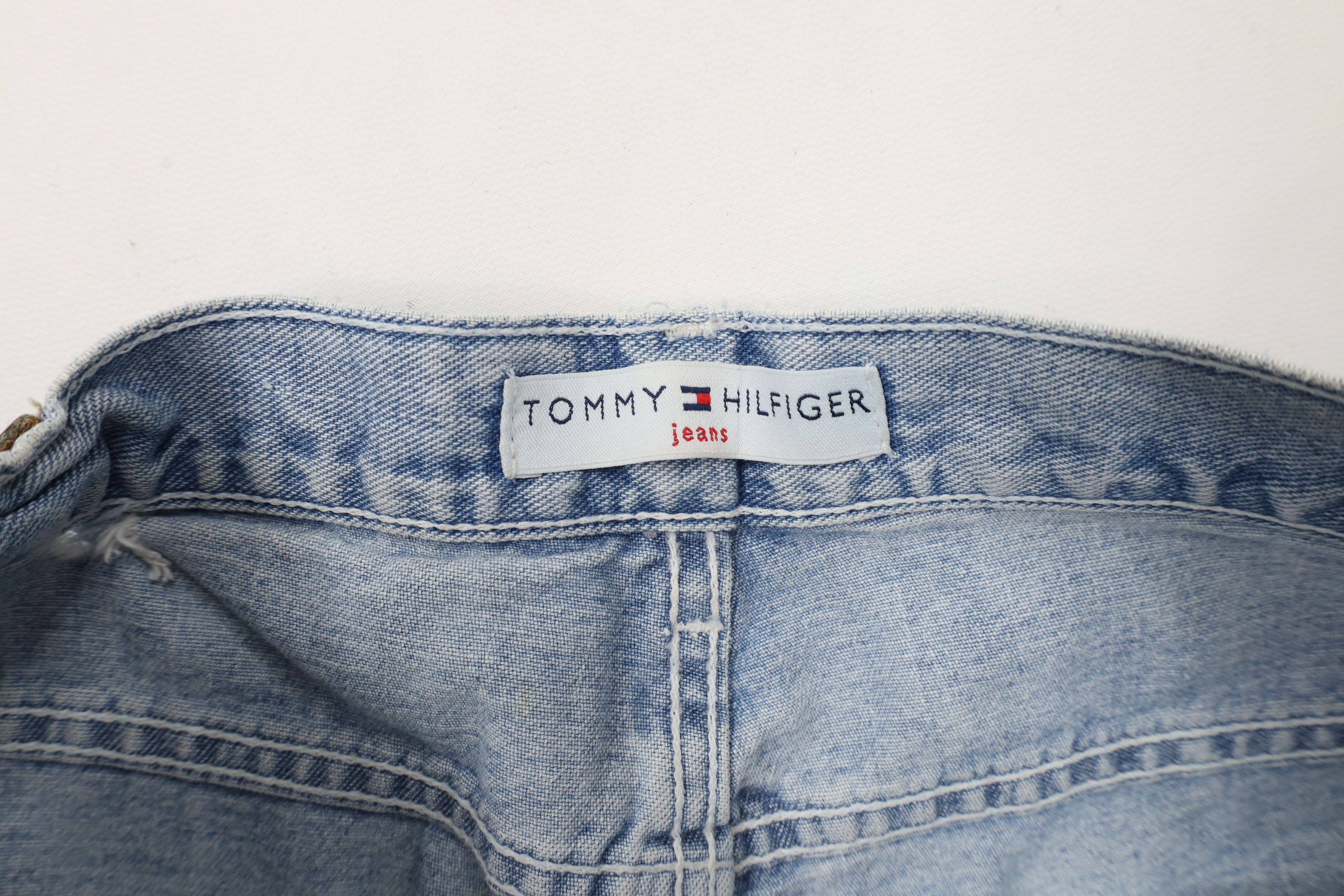 Tommy Hilfiger × Vintage Vintage 90s Y2K Tommy Hilfiger Baggy Wide Leg Dungaree Jeans Size 36" / US 14 / IT 50 - 7 Thumbnail