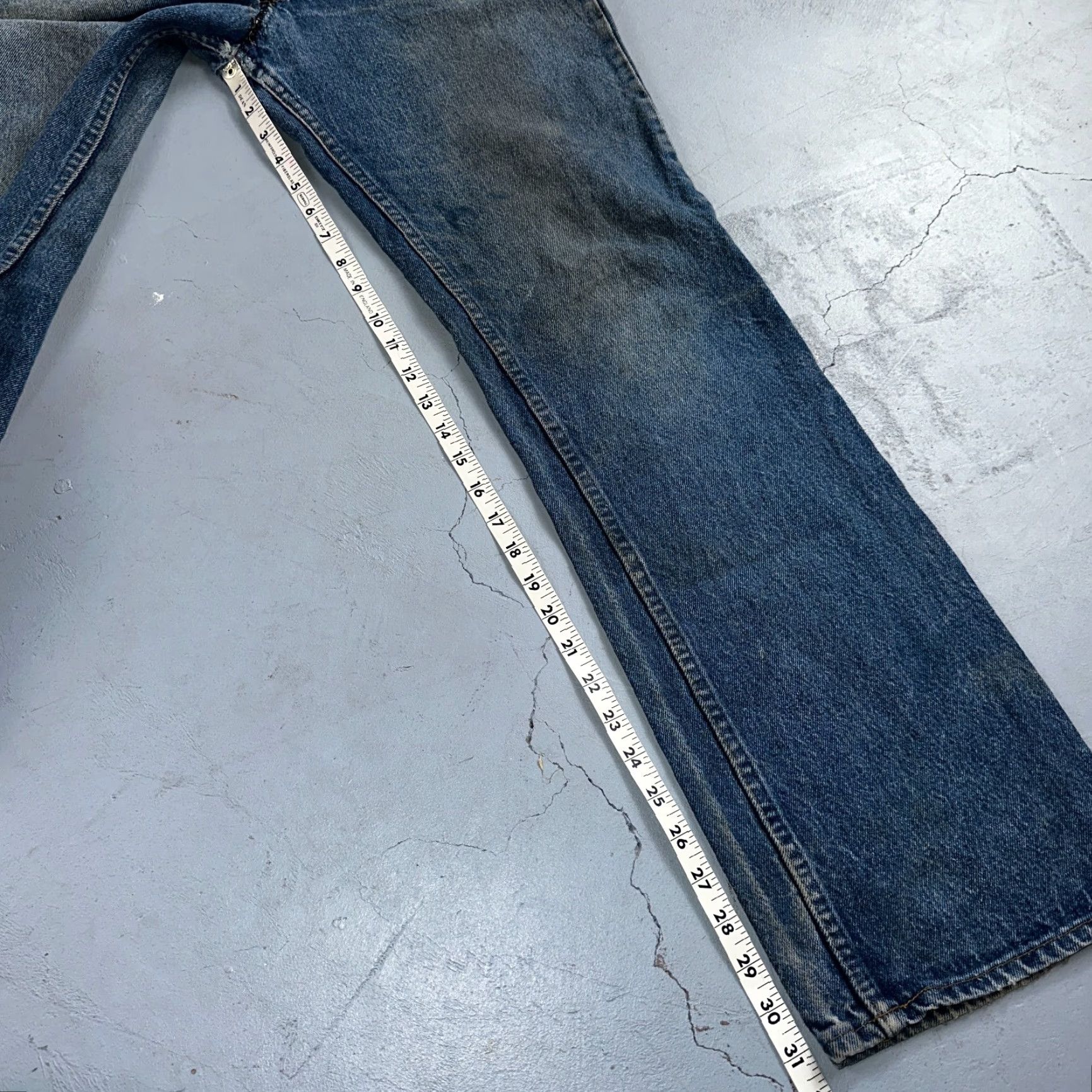 Levi's Levis 517 Vintage 80s USA Orange Tab Bootcut Flare Jeans Men 32x31 Blue Denim Cotton Regular Size US 32 / EU 48 - 6 Thumbnail