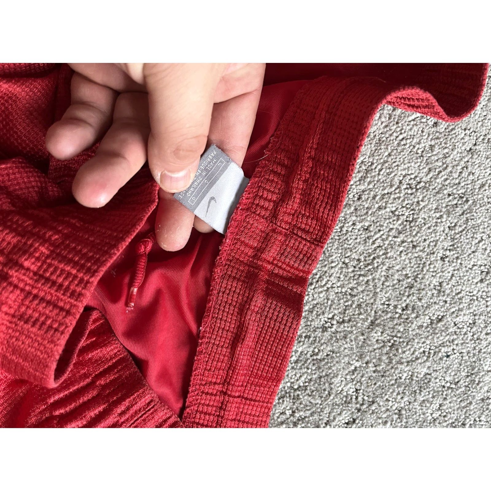 Nike Vintage Nike Basketball Shorts Mens Large Red Athletic Casual Sports Cotton Drawstring Size US 33 - 4 Thumbnail
