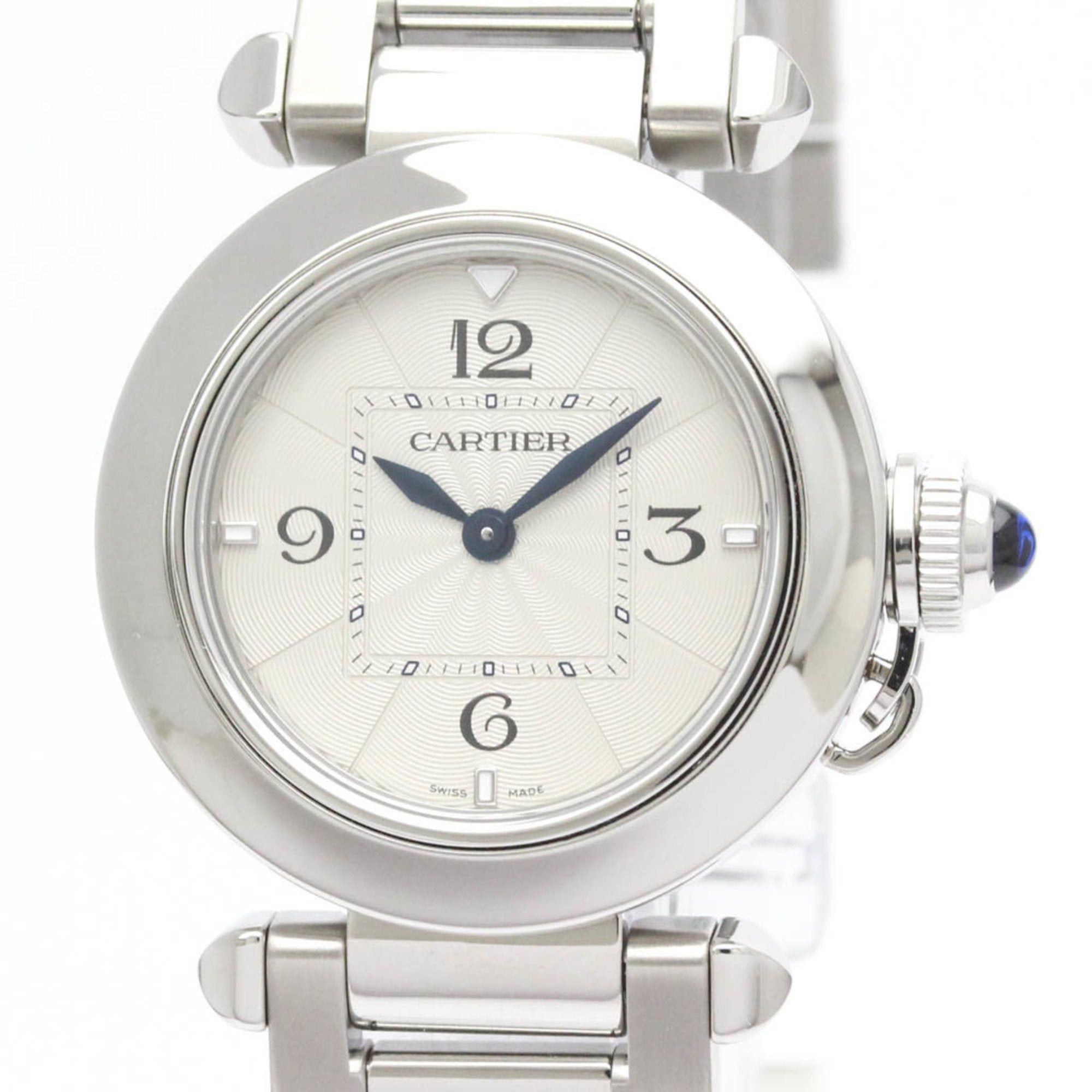 image of Polished Cartier Pasha De Cartier Steel Quartz Ladies Watch Wspa002 Bf549545 in Black, Women's