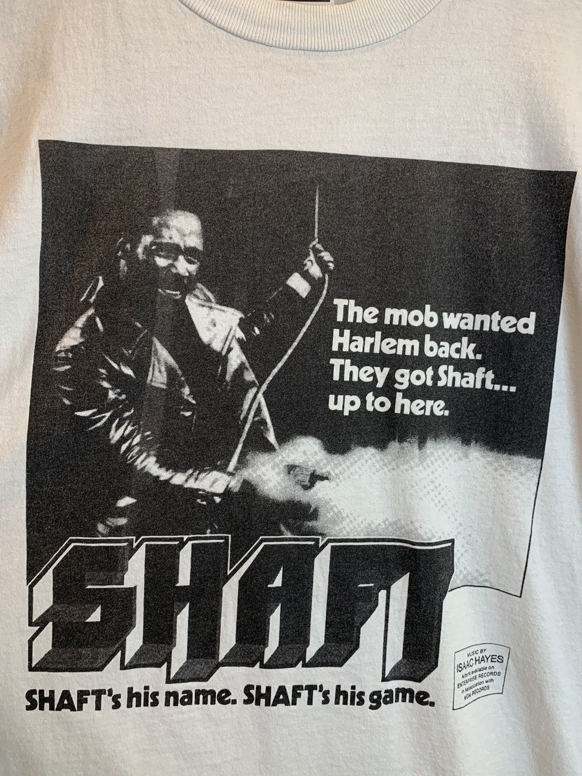 Vintage *RARE* Vintage 90’s Shaft Movie Isaac Hayes MGM Promo Shirt Size US XL / EU 56 / 4 - 2 Thumbnail