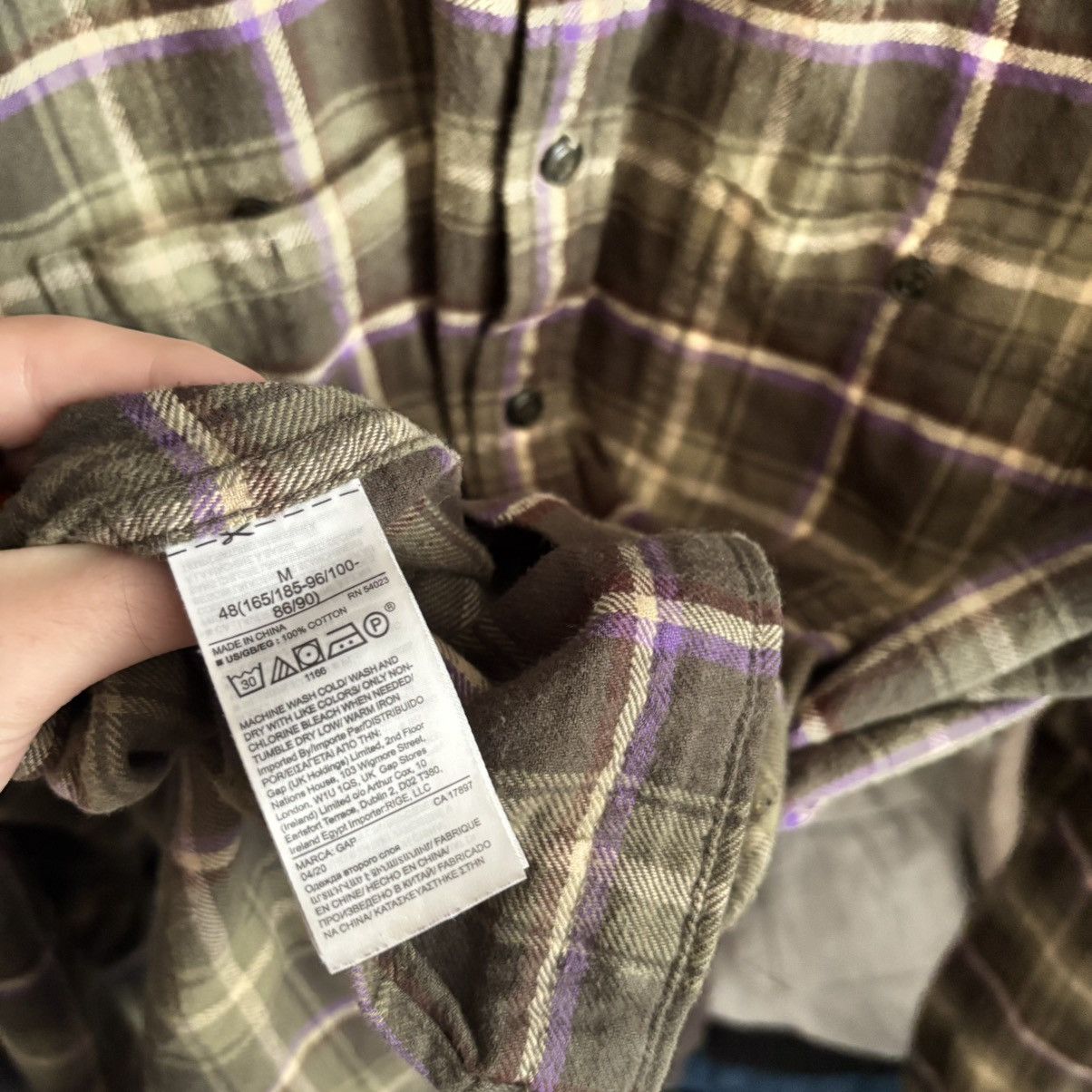Flannel Y2K Flannel Gap Rare Pattern Two Pockets Shirt Grunge Style Size US M / EU 48-50 / 2 - 8 Thumbnail