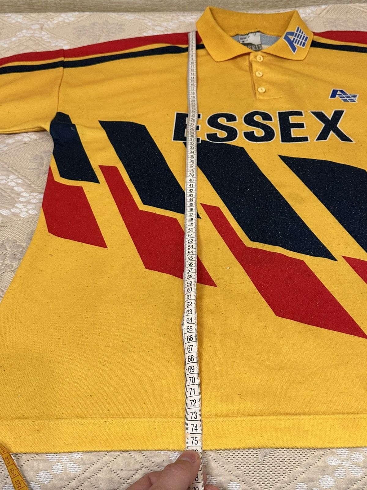 Vintage 🔥 1993 Essex County Cricket Club CCC Jersey Polo T Shirt UK Size US XL / EU 56 / 4 - 14 Thumbnail